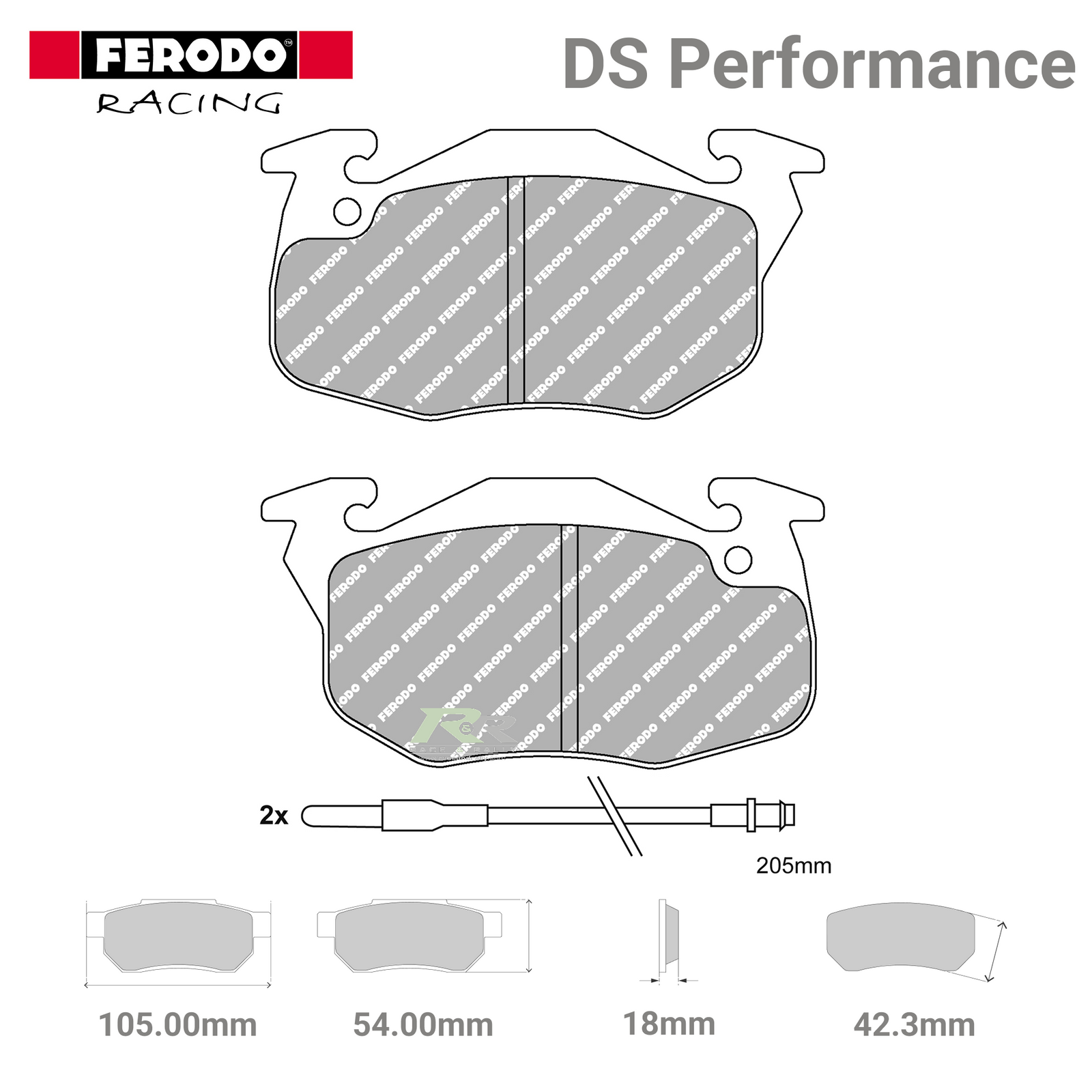 FDS393 Ferodo High Performance Brake Pads - Race and Rally