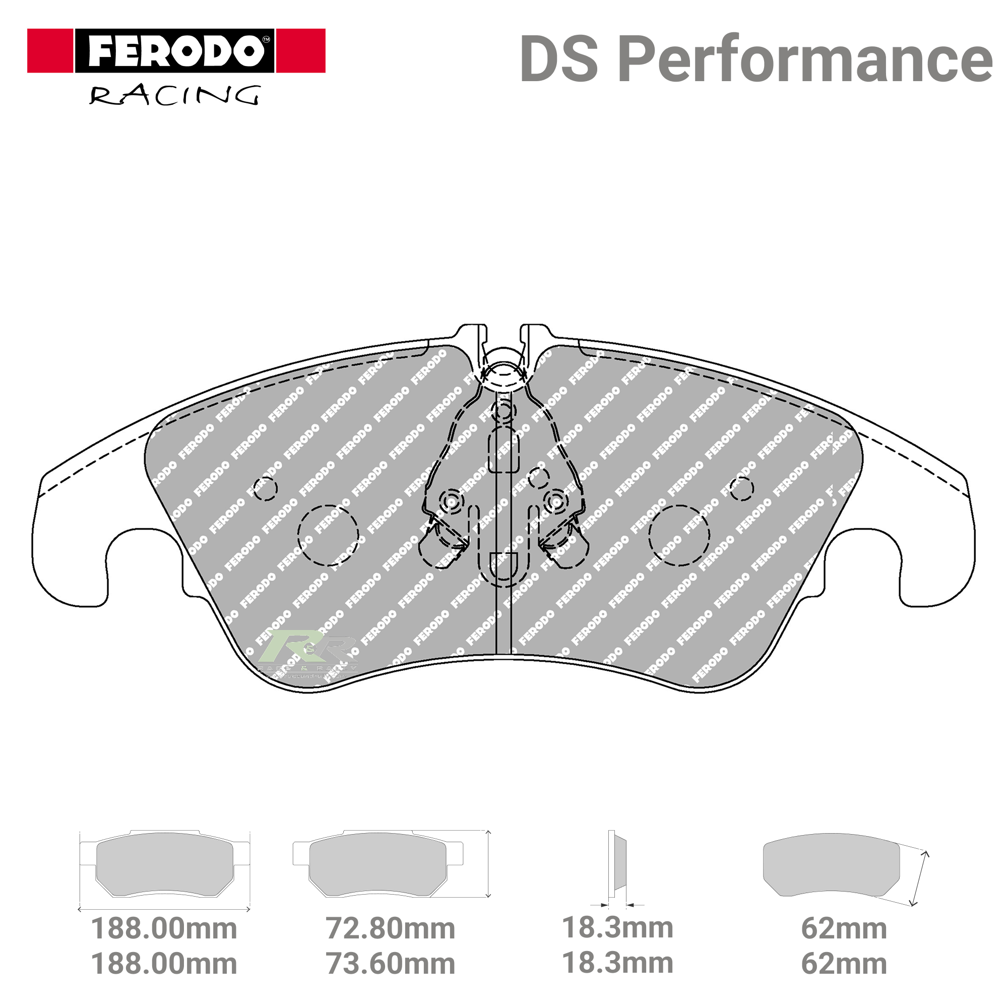 FDS4044 Ferodo High Performance Brake Pads - Race and Rally