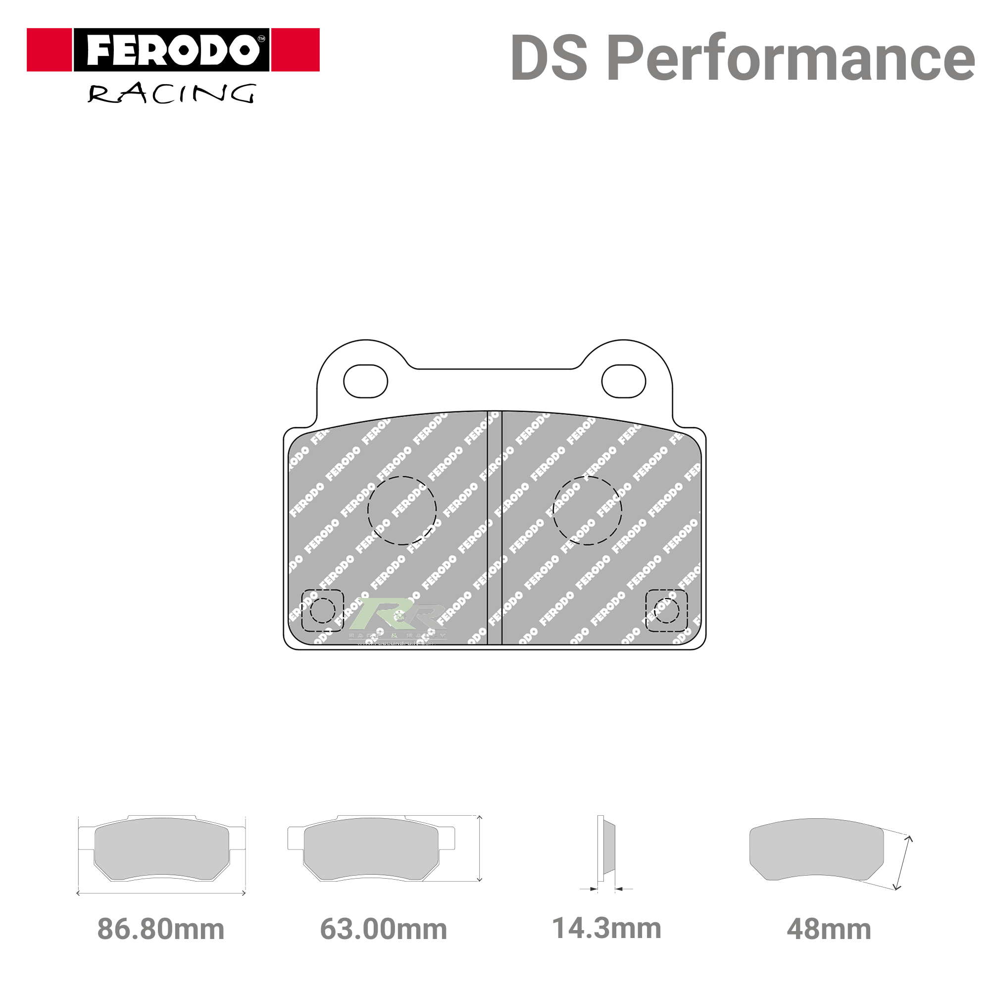 FDS4168 Ferodo High Performance Brake Pads - Race and Rally