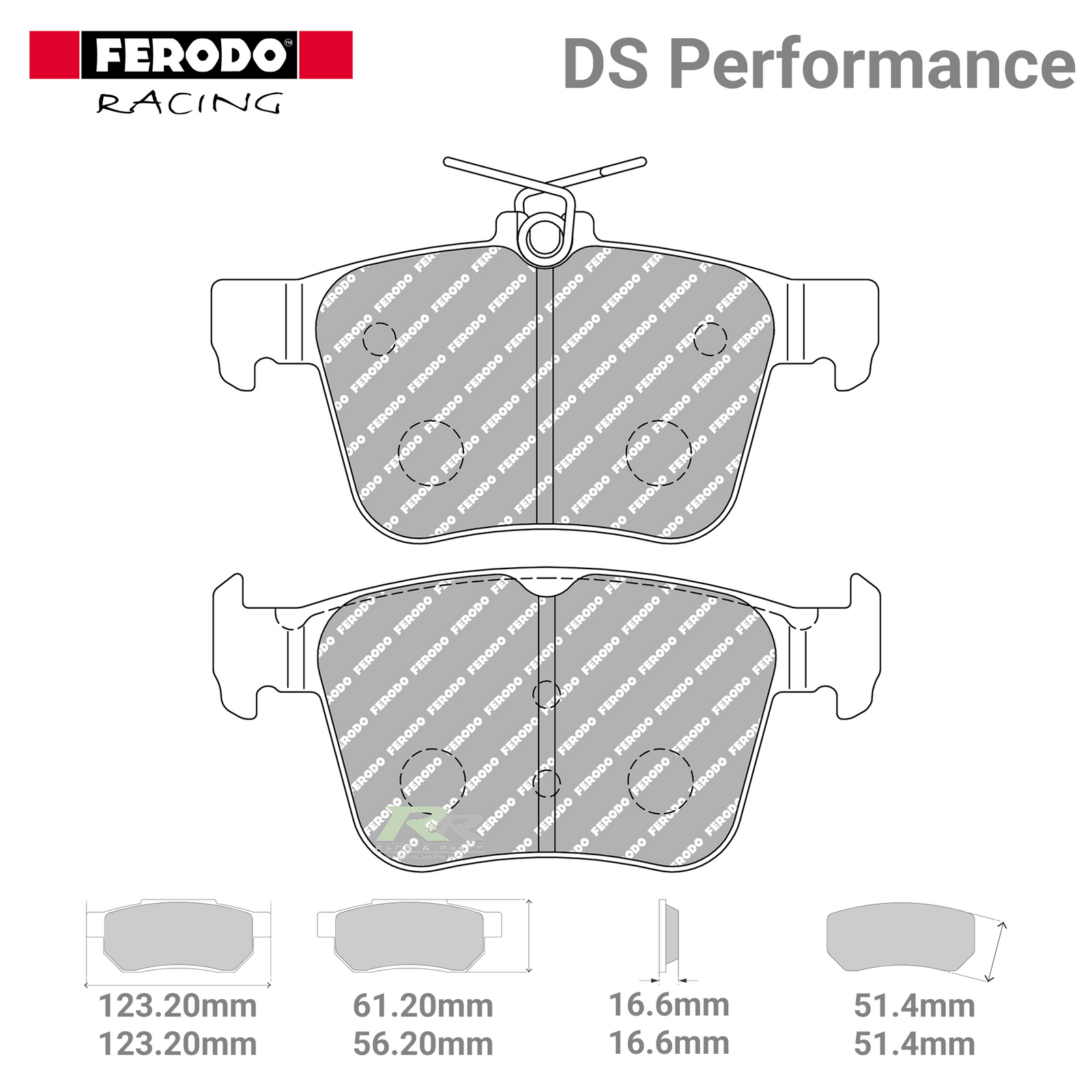 FDS4697 Ferodo High Performance Brake Pads - Race and Rally