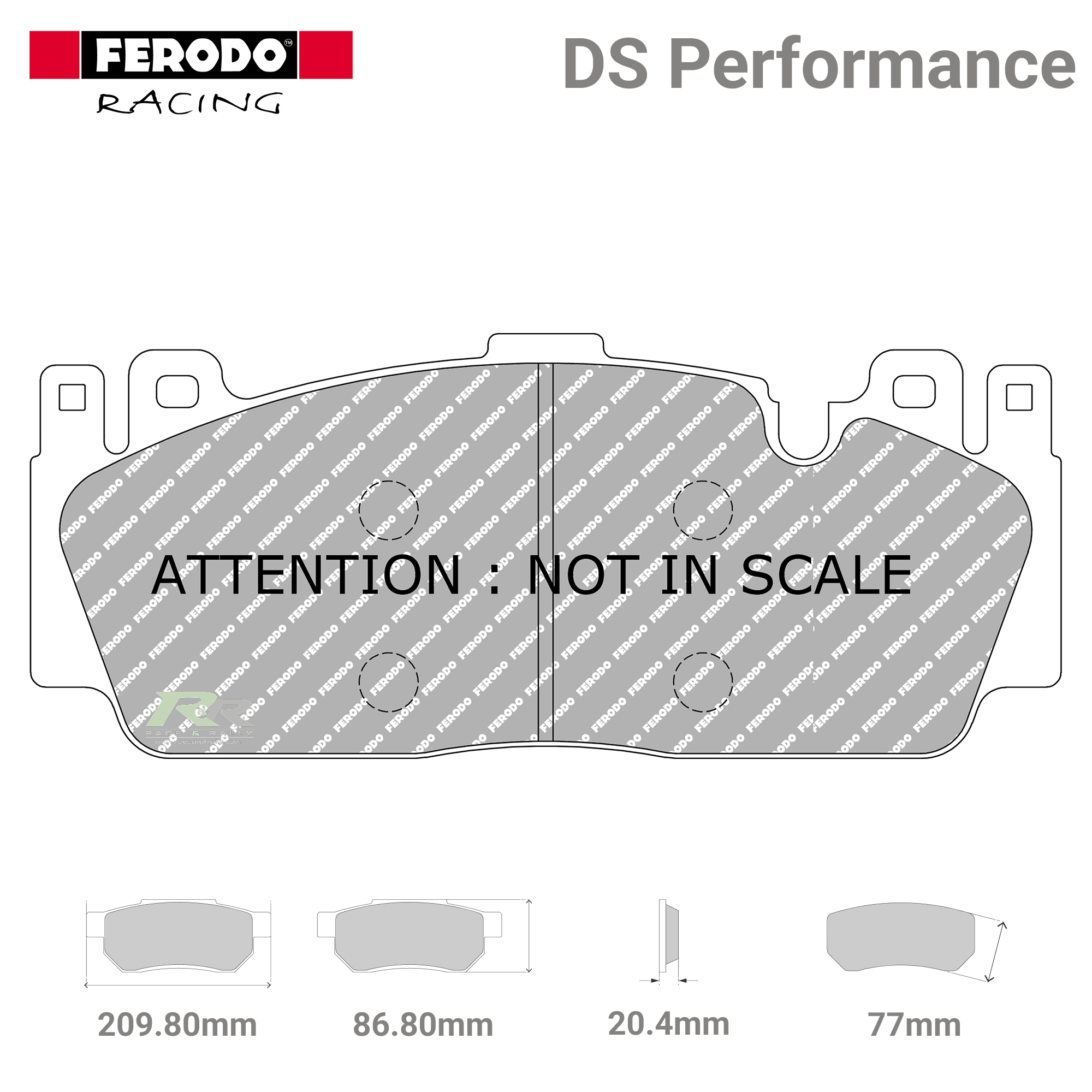 FDS4712 Ferodo High Performance Brake Pads - Race and Rally