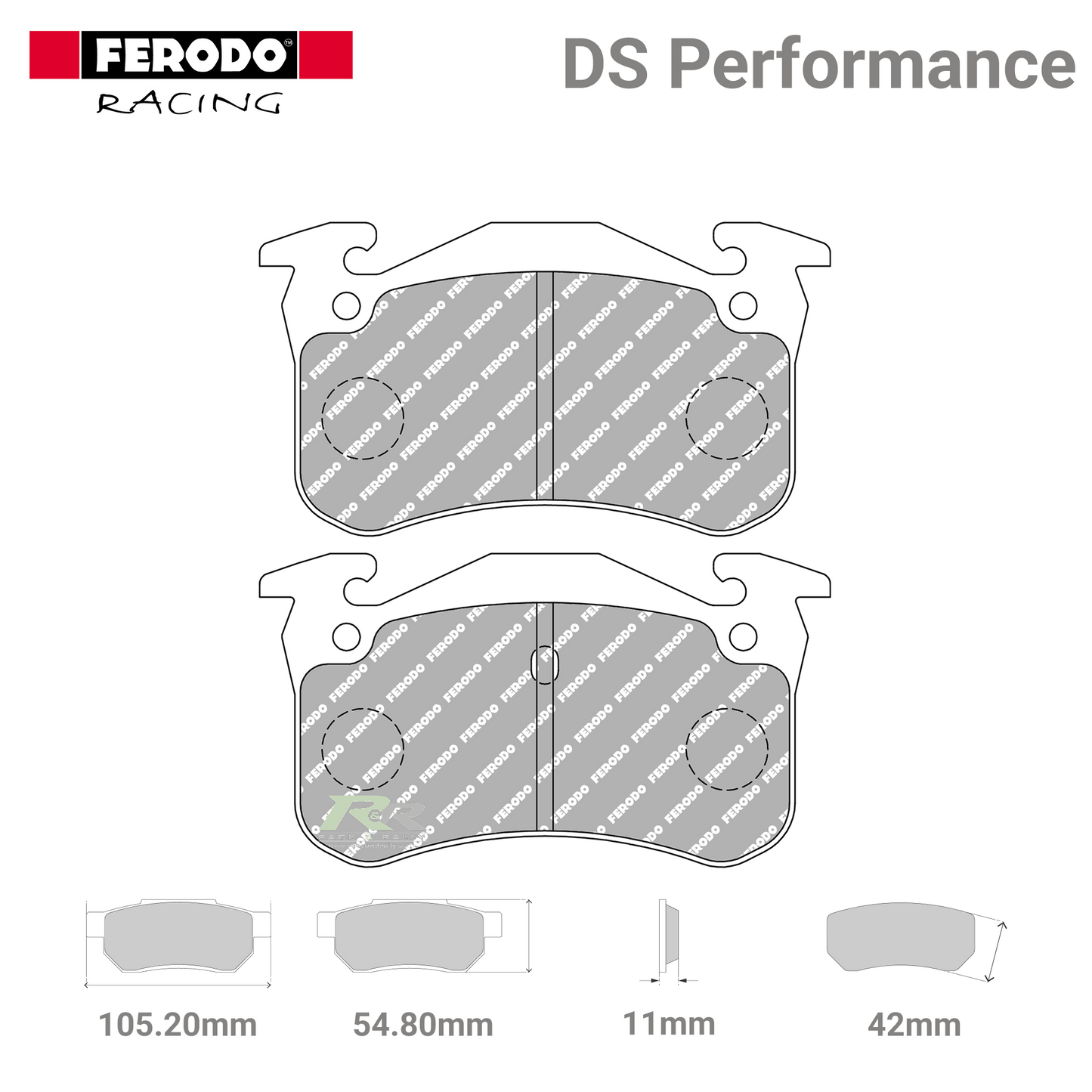 FDS558 Ferodo High Performance Brake Pads - Race and Rally