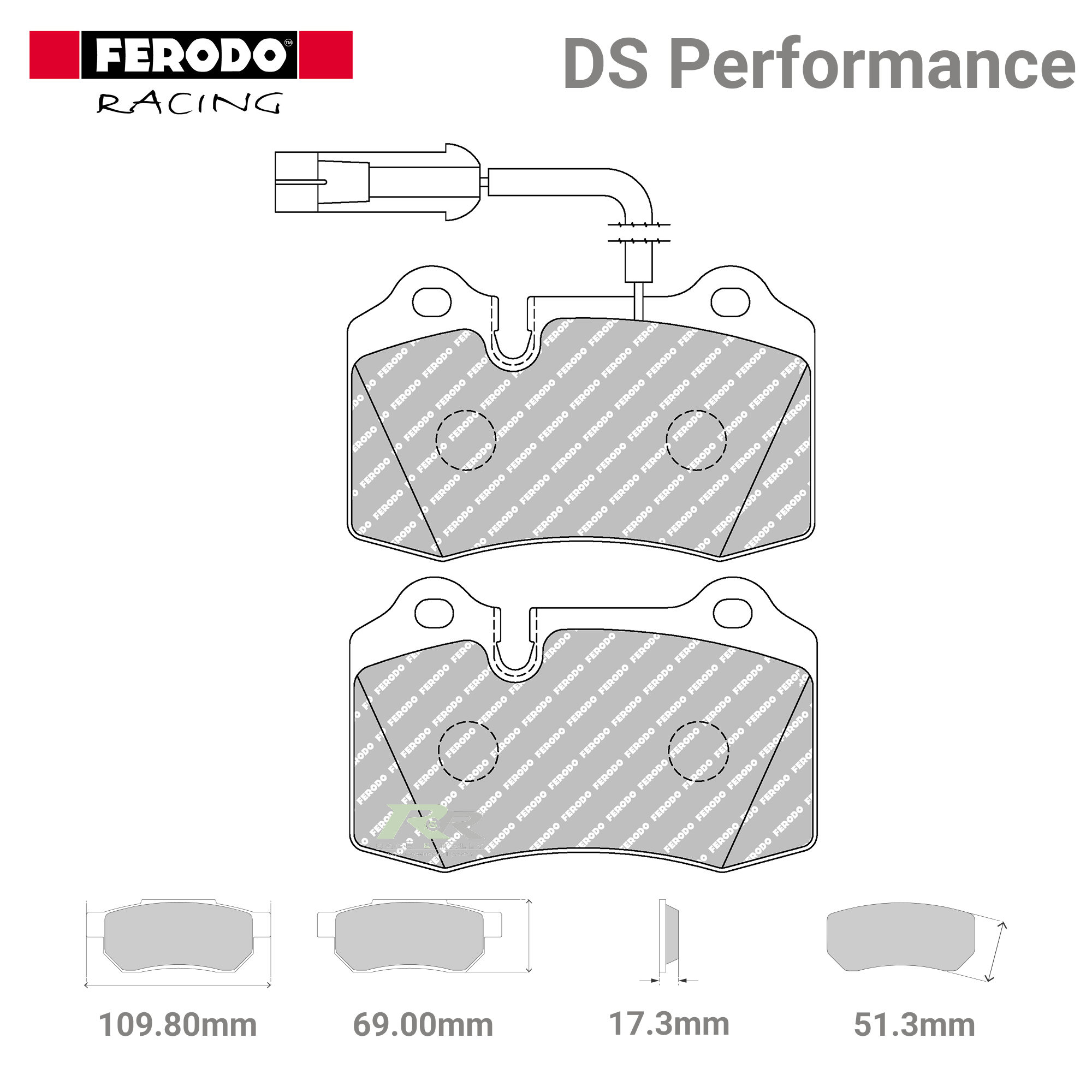 FDS721 Ferodo High Performance Brake Pads - Race and Rally