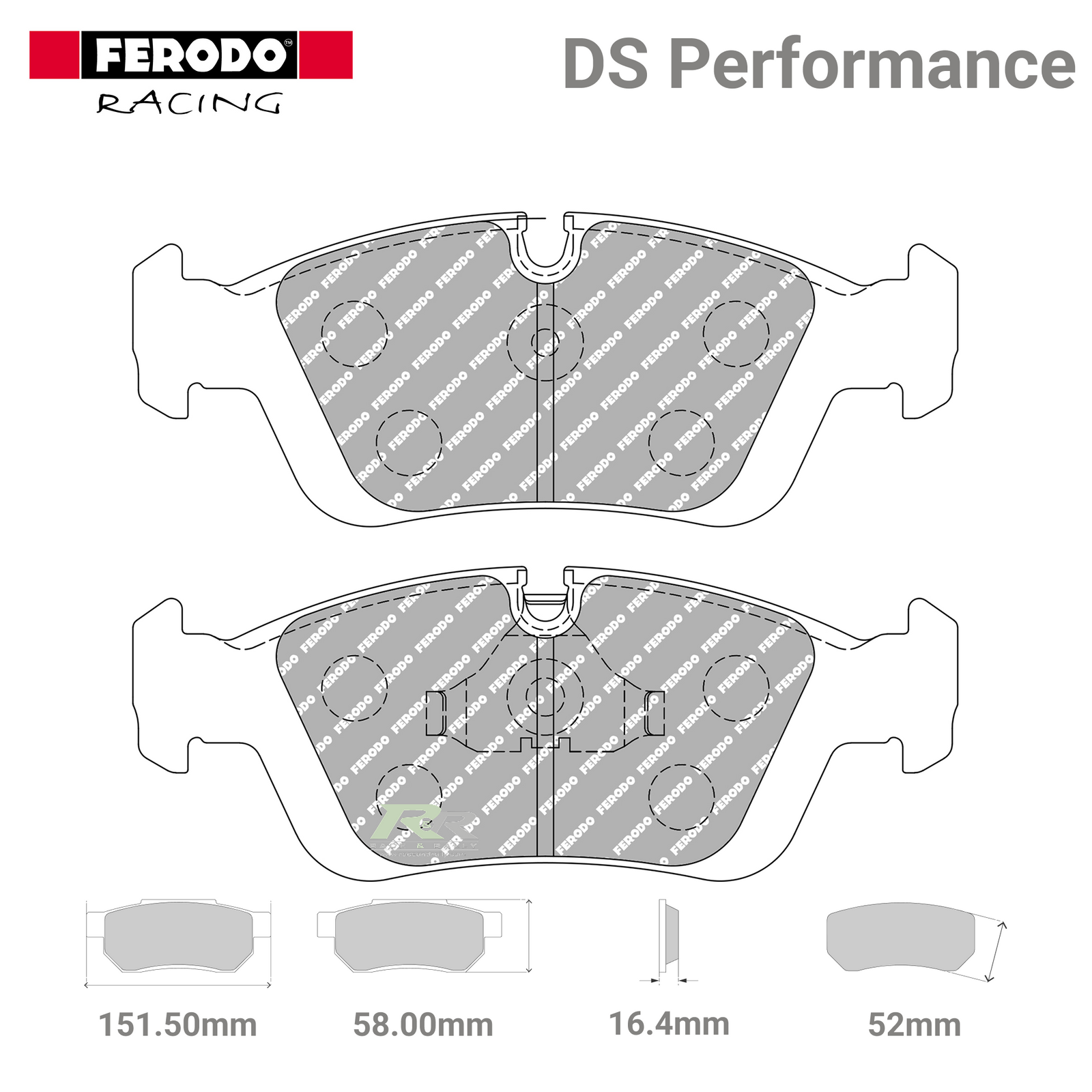 FDS725 Ferodo High Performance Brake Pads - Race and Rally