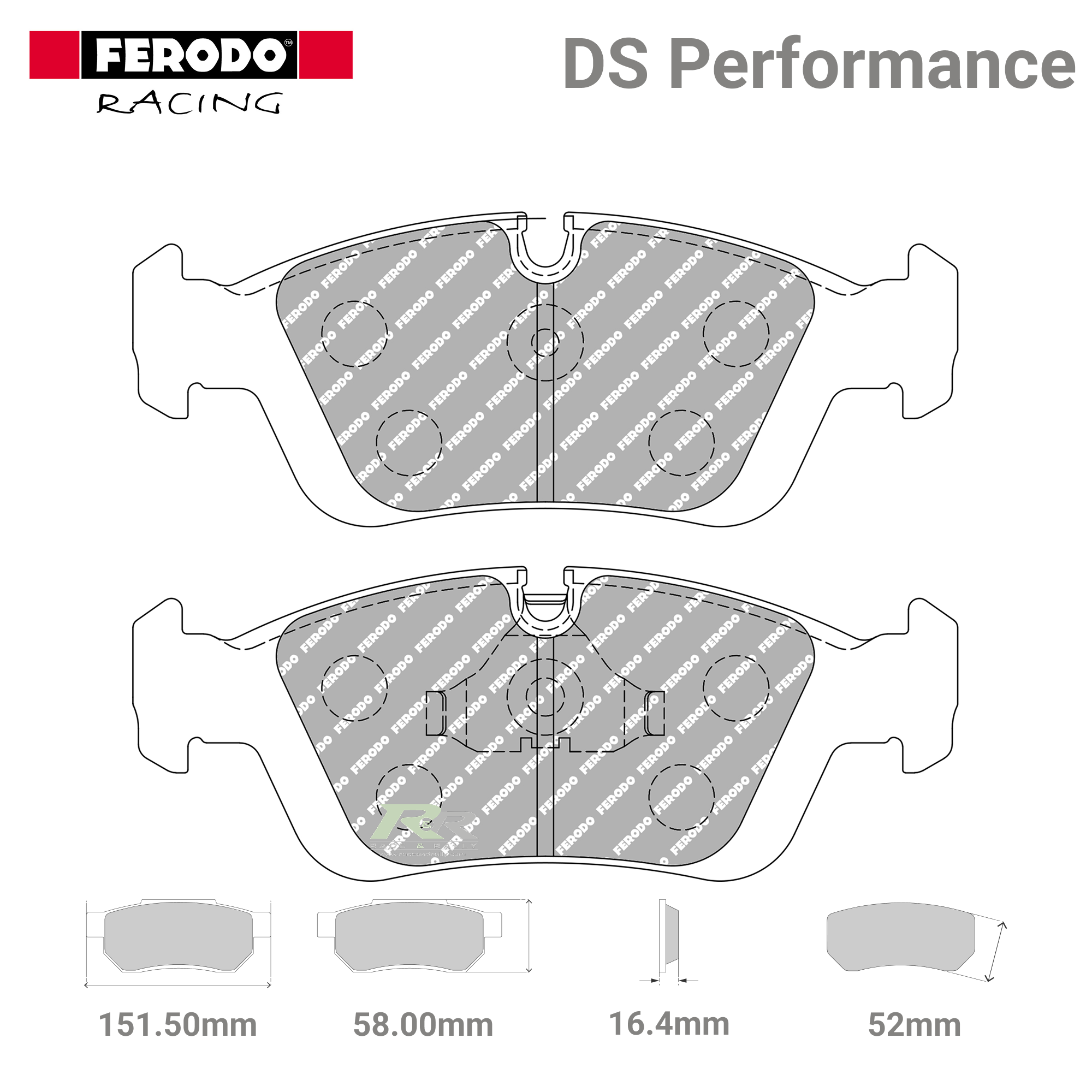 FDS725 Ferodo High Performance Brake Pads - Race and Rally