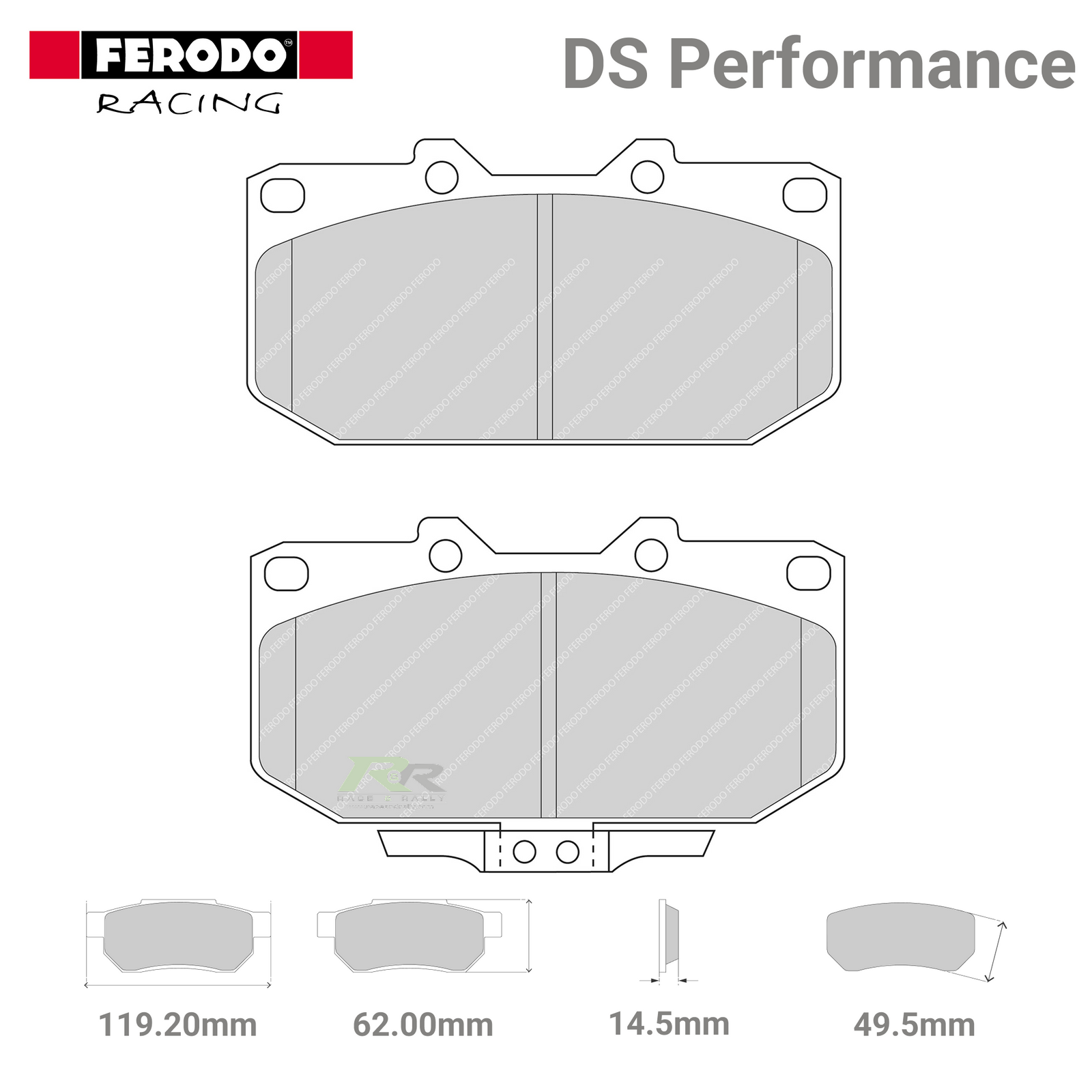 FDS986 Ferodo High Performance Brake Pads - Race and Rally