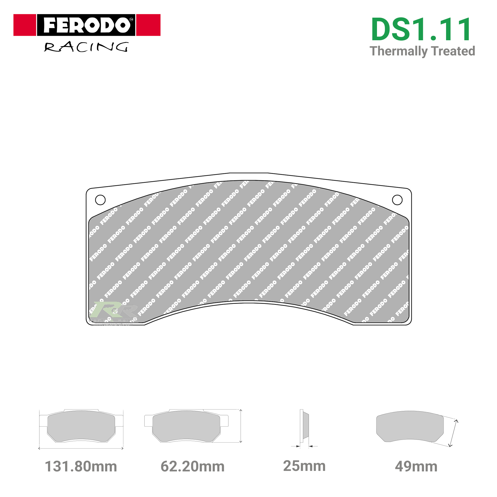 FRP1078WB - (W/WB) DS1.11 Brake Pads - Race and Rally