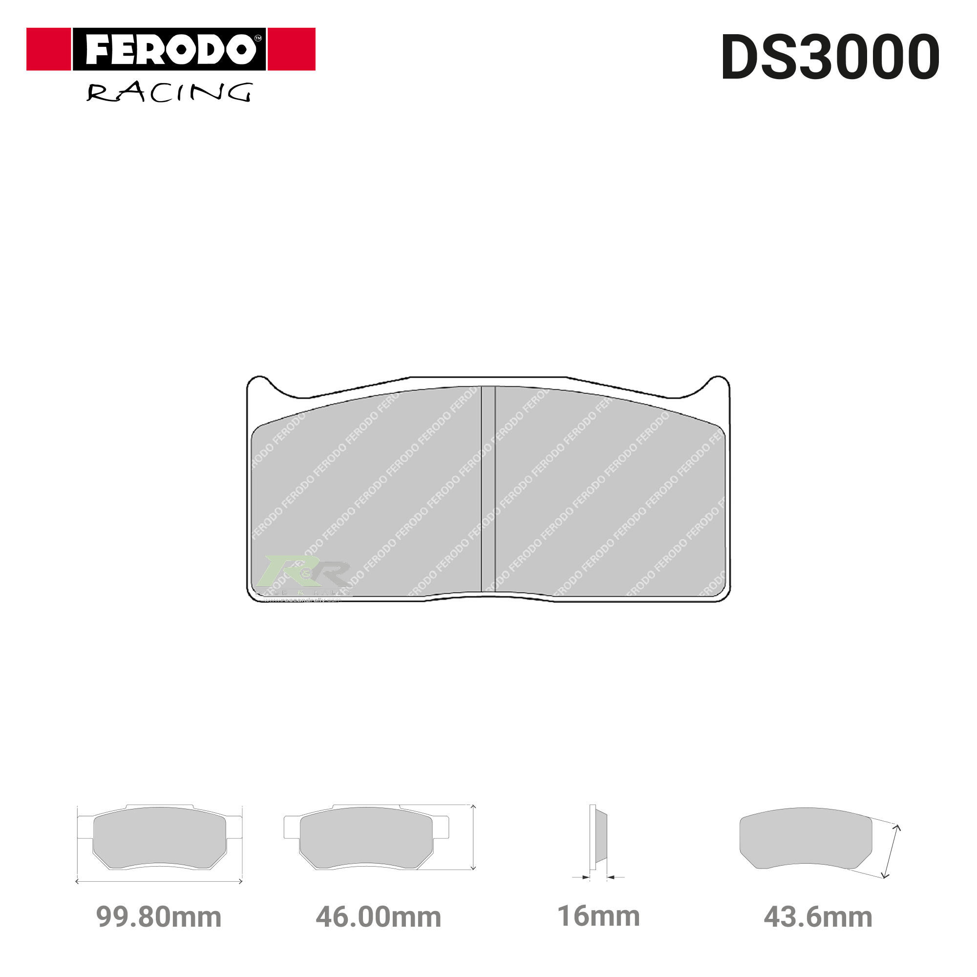 FRP1079R - (R) DS3000 Brake Pads - Race and Rally
