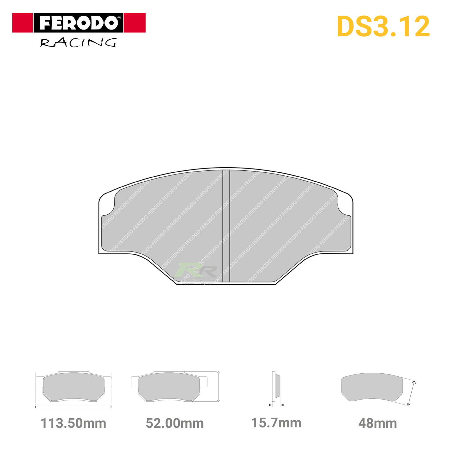 FRP201G - (G) DS3.12 Brake Pads - Race and Rally