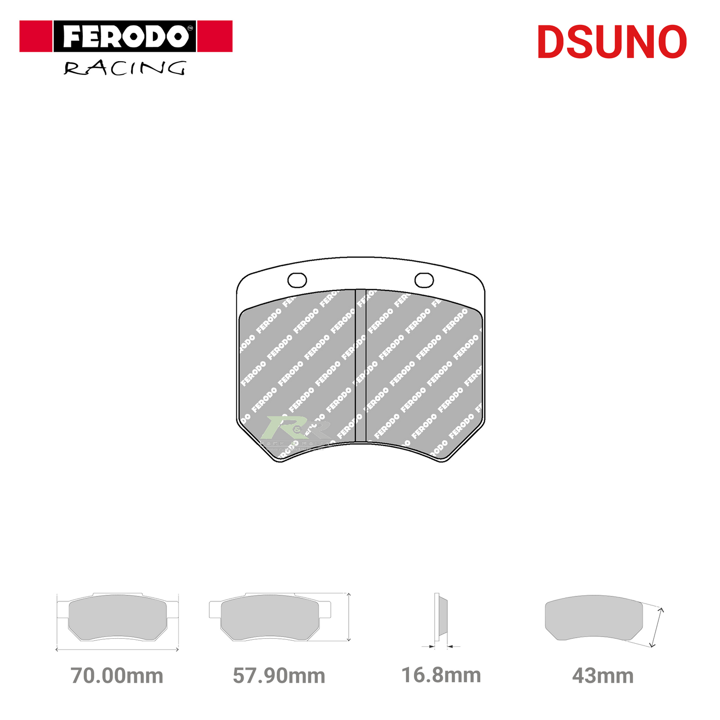 FRP205Z - (Z) Dsuno Brake Pads - Race and Rally