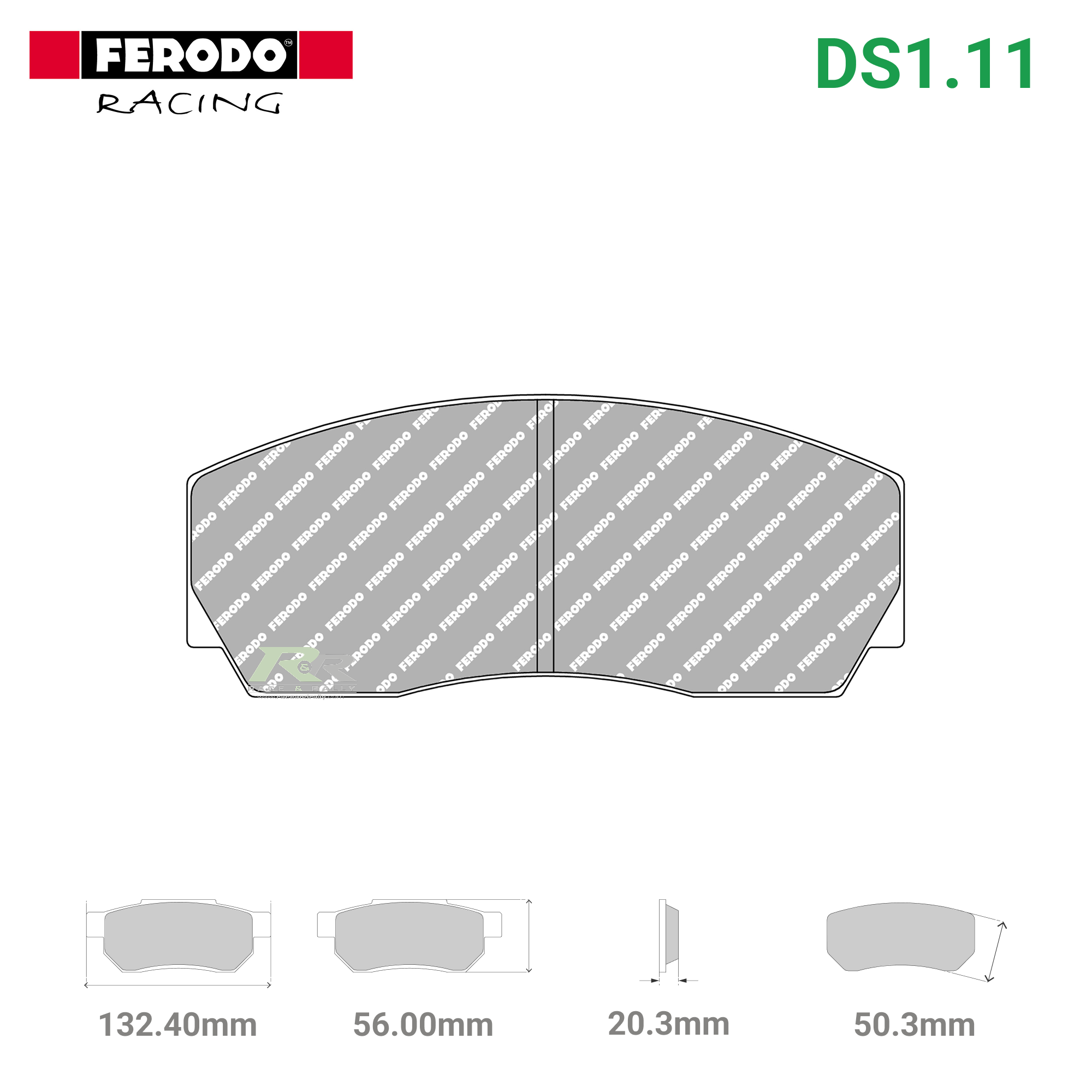 FRP212W - (W/WB) DS1.11 Brake Pads - Race and Rally