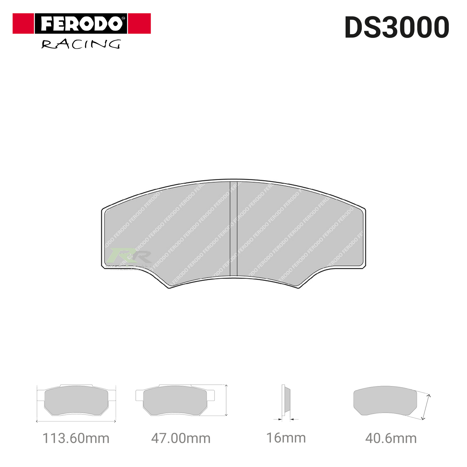 FRP218R - (R) DS3000 Brake Pads
