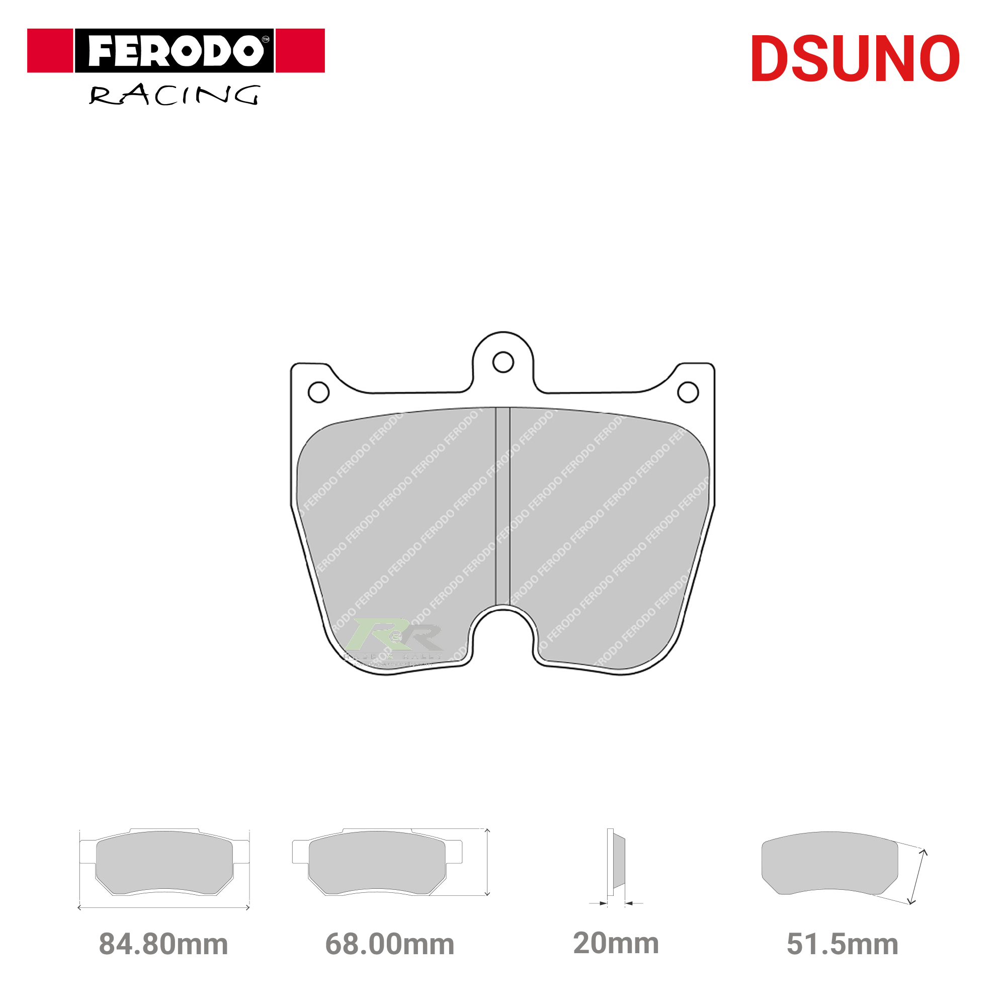 FRP3004Z - (Z) Dsuno Brake Pads - Race and Rally