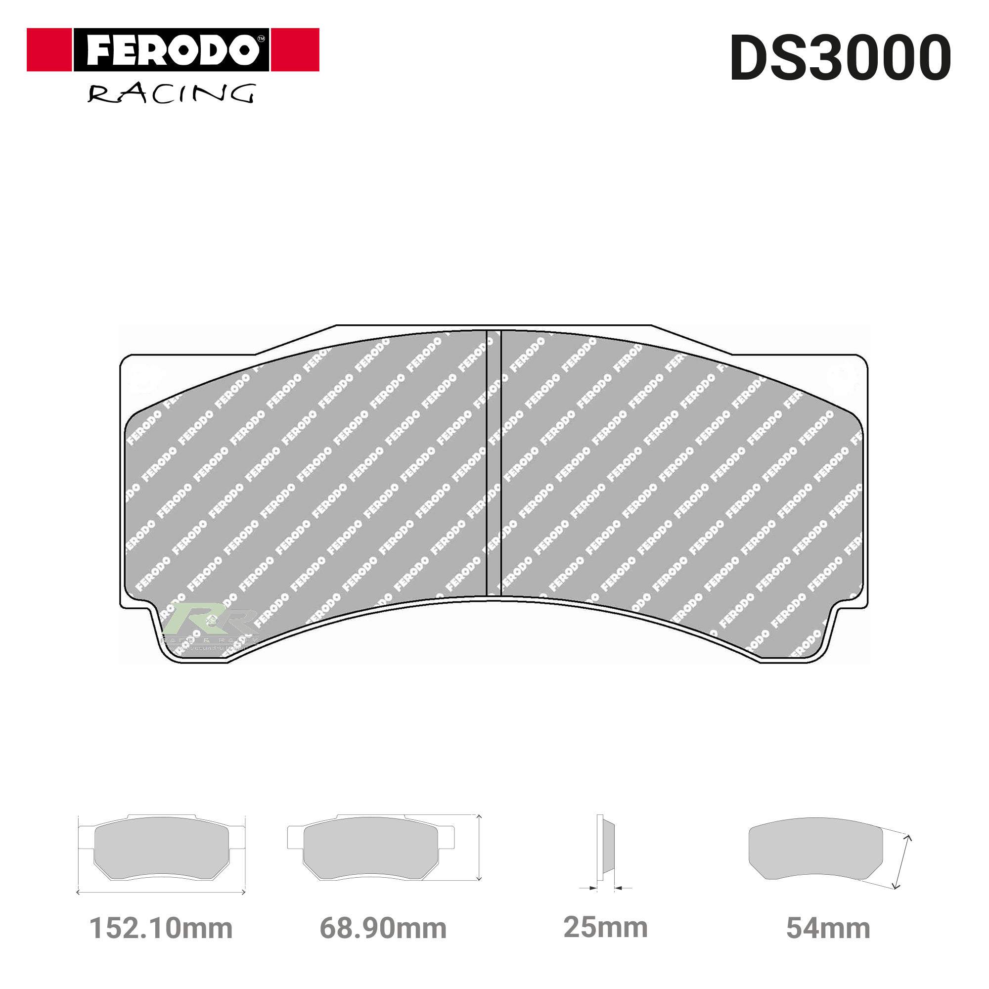 FRP3014R - (R) DS3000 Brake Pads - Race and Rally