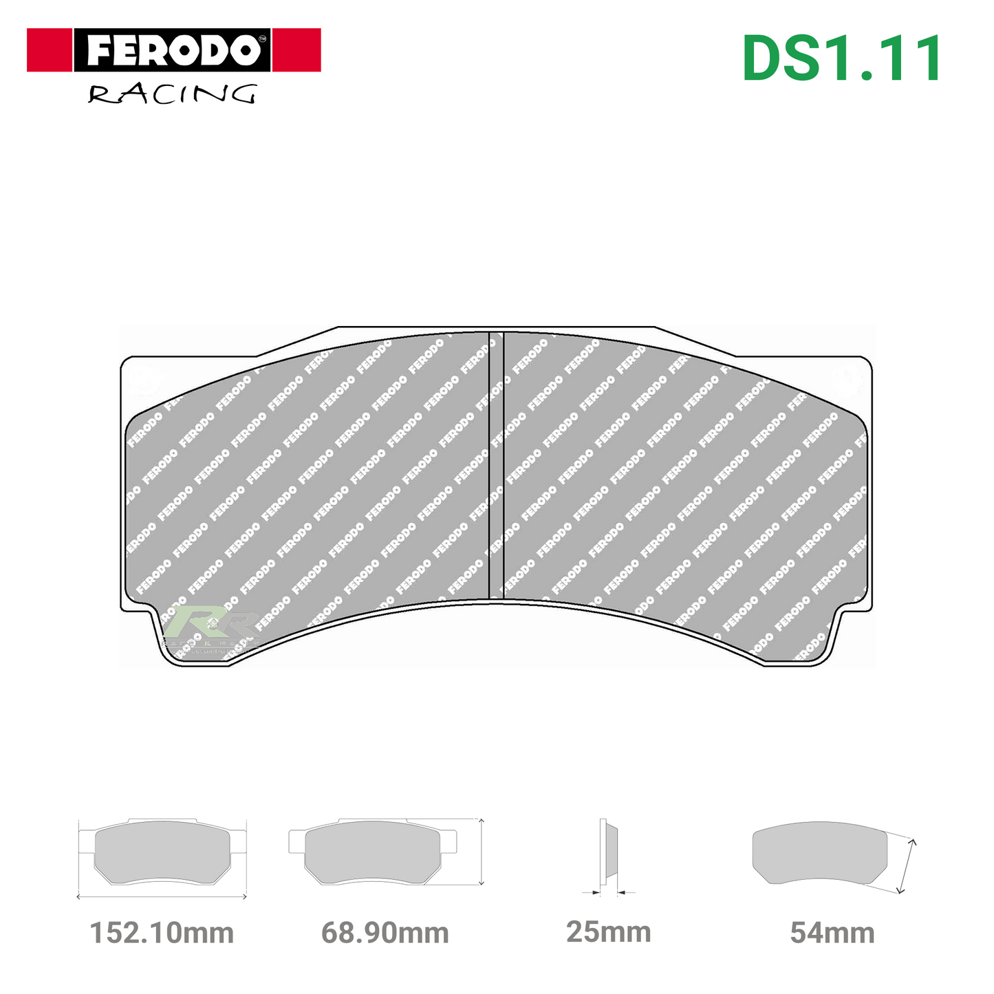 FRP3014W - (W/WB) DS1.11 Brake Pads - Race and Rally