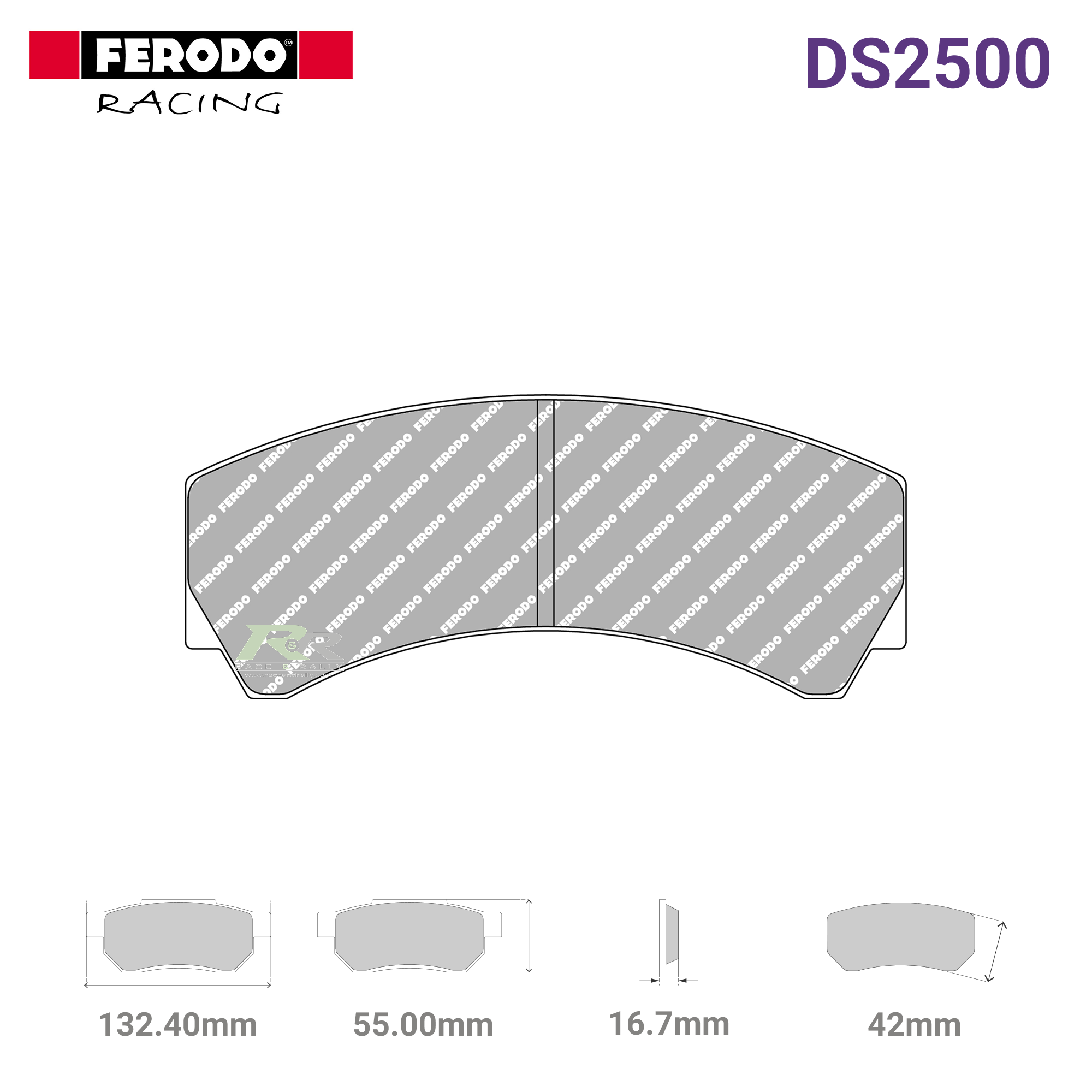 FRP3018H - (H) DS2500 Brake Pads - Race and Rally