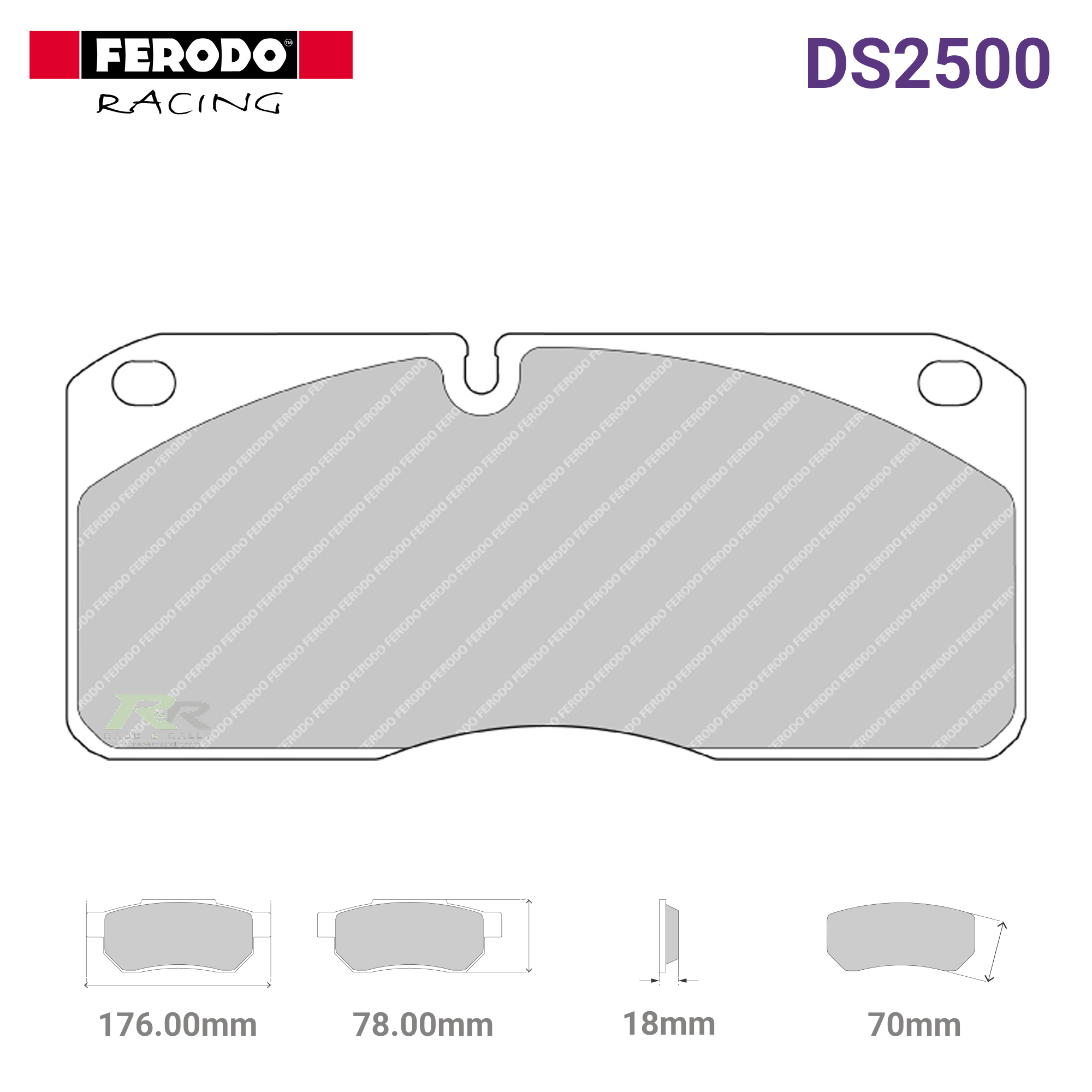 FRP3027H - (H) DS2500 Brake Pads - Race and Rally