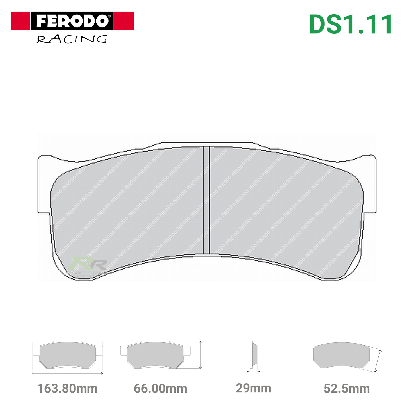 FRP3031W - (W/WB) DS1.11 Brake Pads - Race and Rally