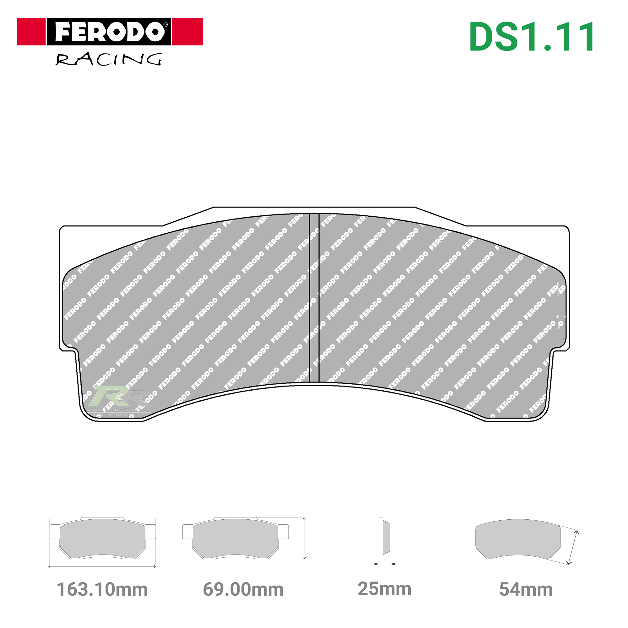 FRP3039W - (W/WB) DS1.11 Brake Pads - Race and Rally