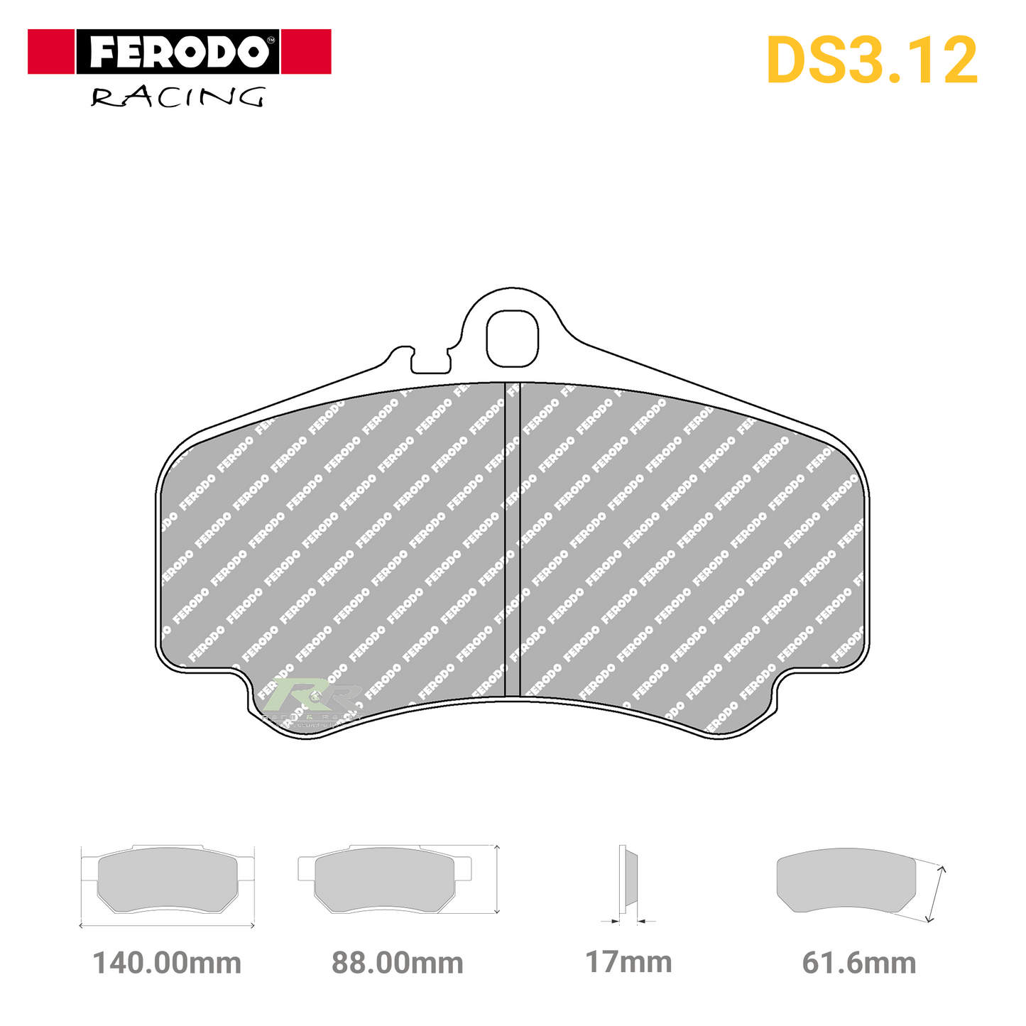 FRP3050G - (G/GB) DS3.12 Brake Pads - Race and Rally