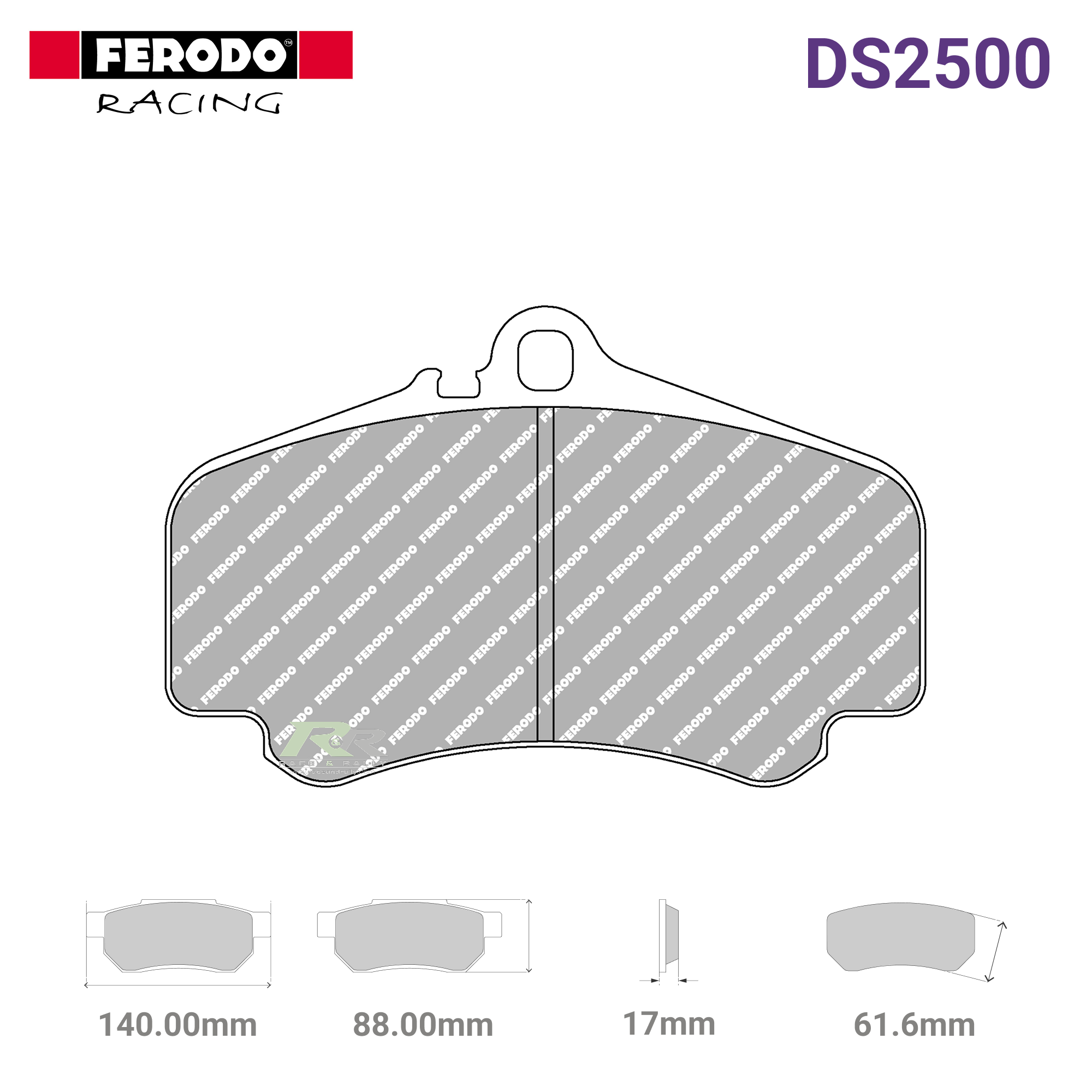 FRP3050H - (H) DS2500 Brake Pads - Race and Rally