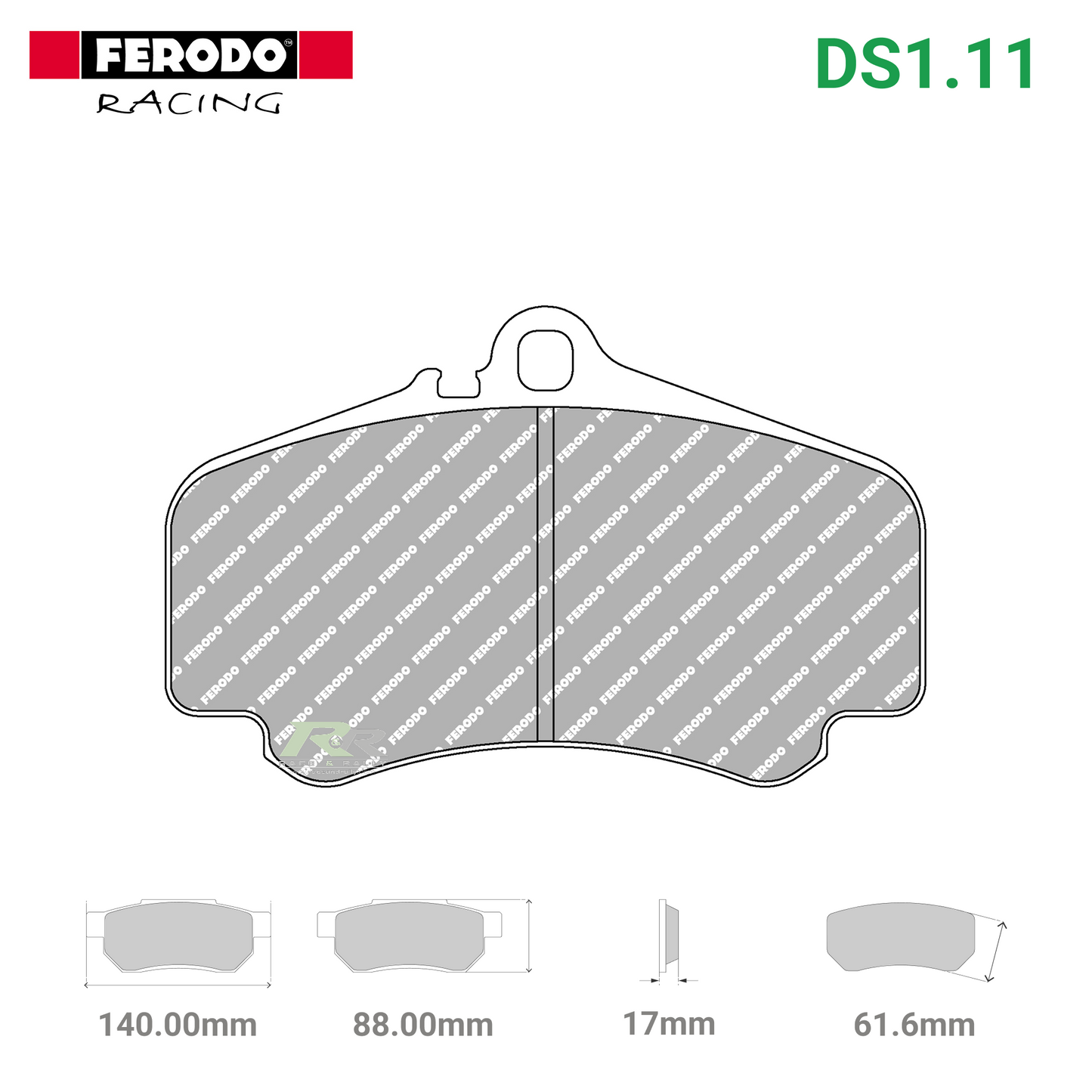 FRP3050W - (W/WB) DS1.11 Brake Pads - Race and Rally