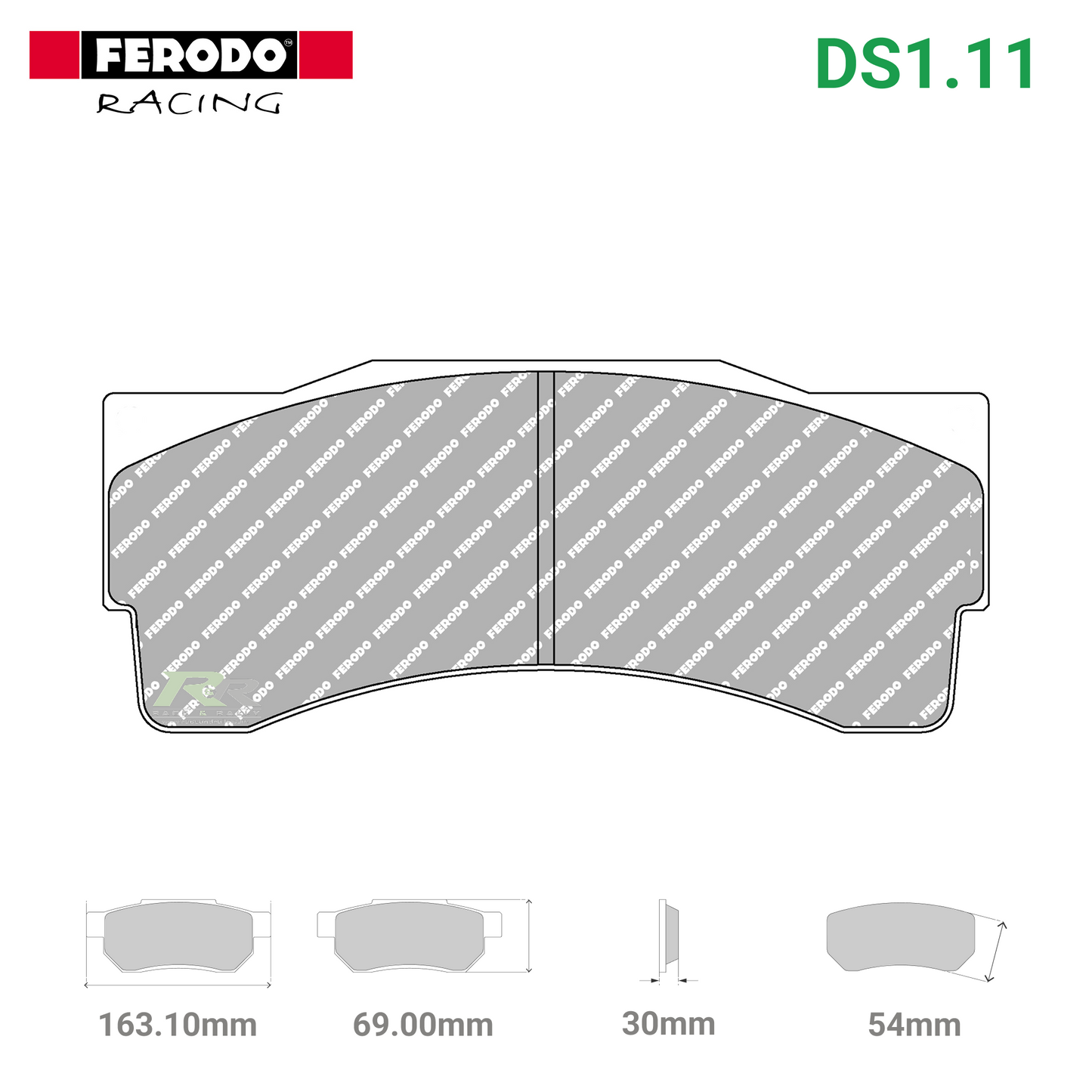 FRP3055W - (W/WB) DS1.11 Brake Pads - Race and Rally