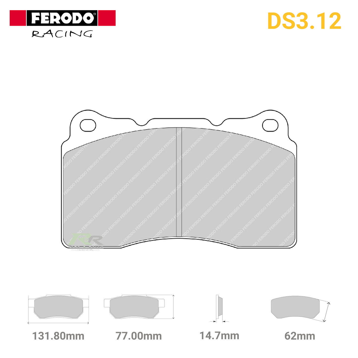 FRP3067G - (G/GB) DS3.12 Brake Pads - Race and Rally