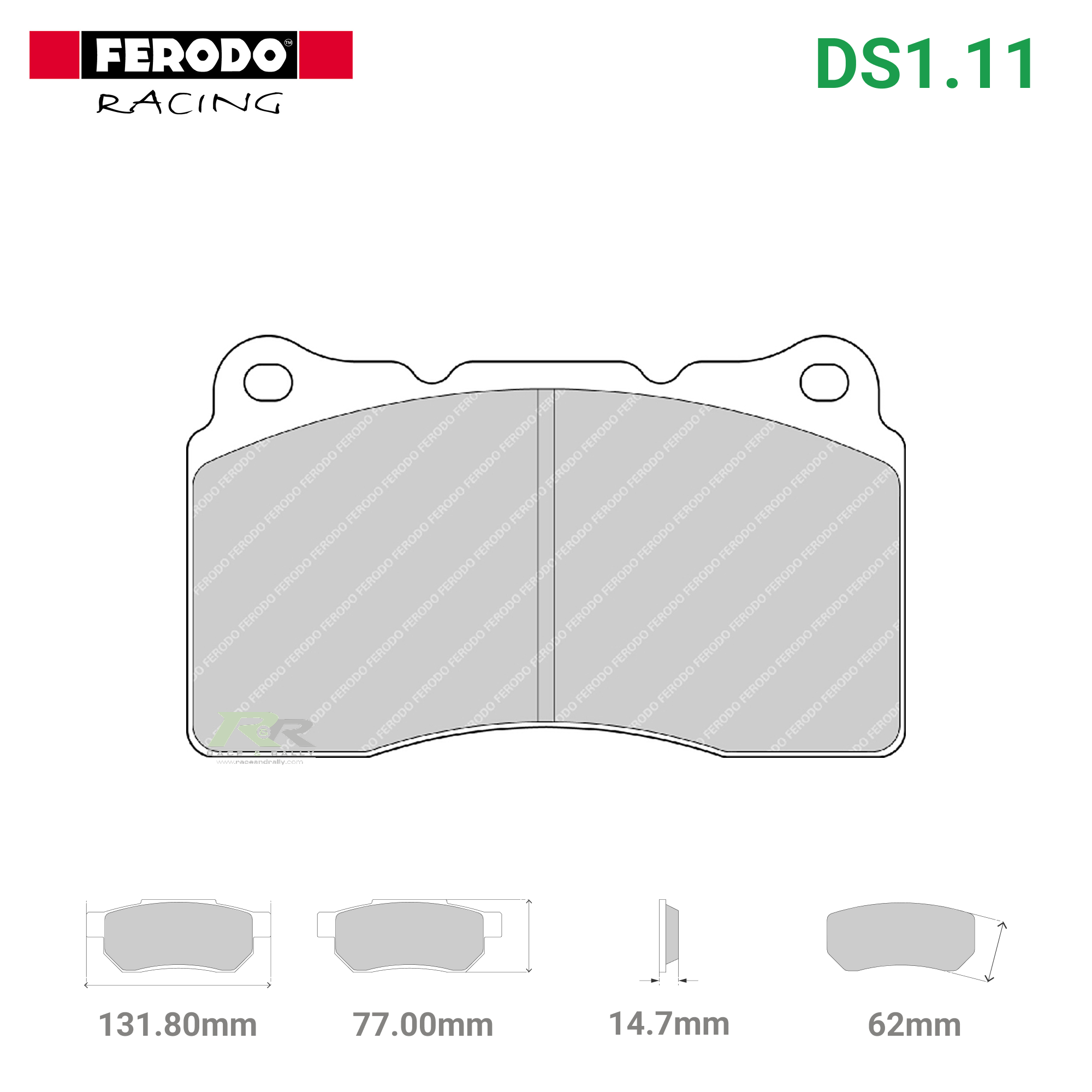 FRP3067W - (W/WB) DS1.11 Brake Pads - Race and Rally