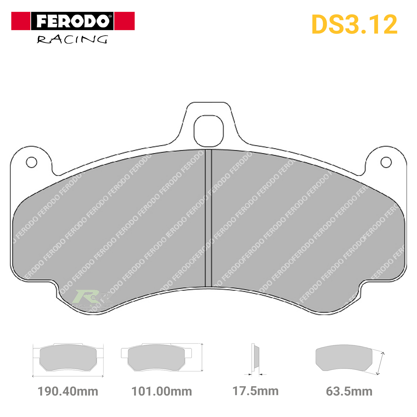FRP3075G - (G) DS3.12 Brake Pads - Race and Rally