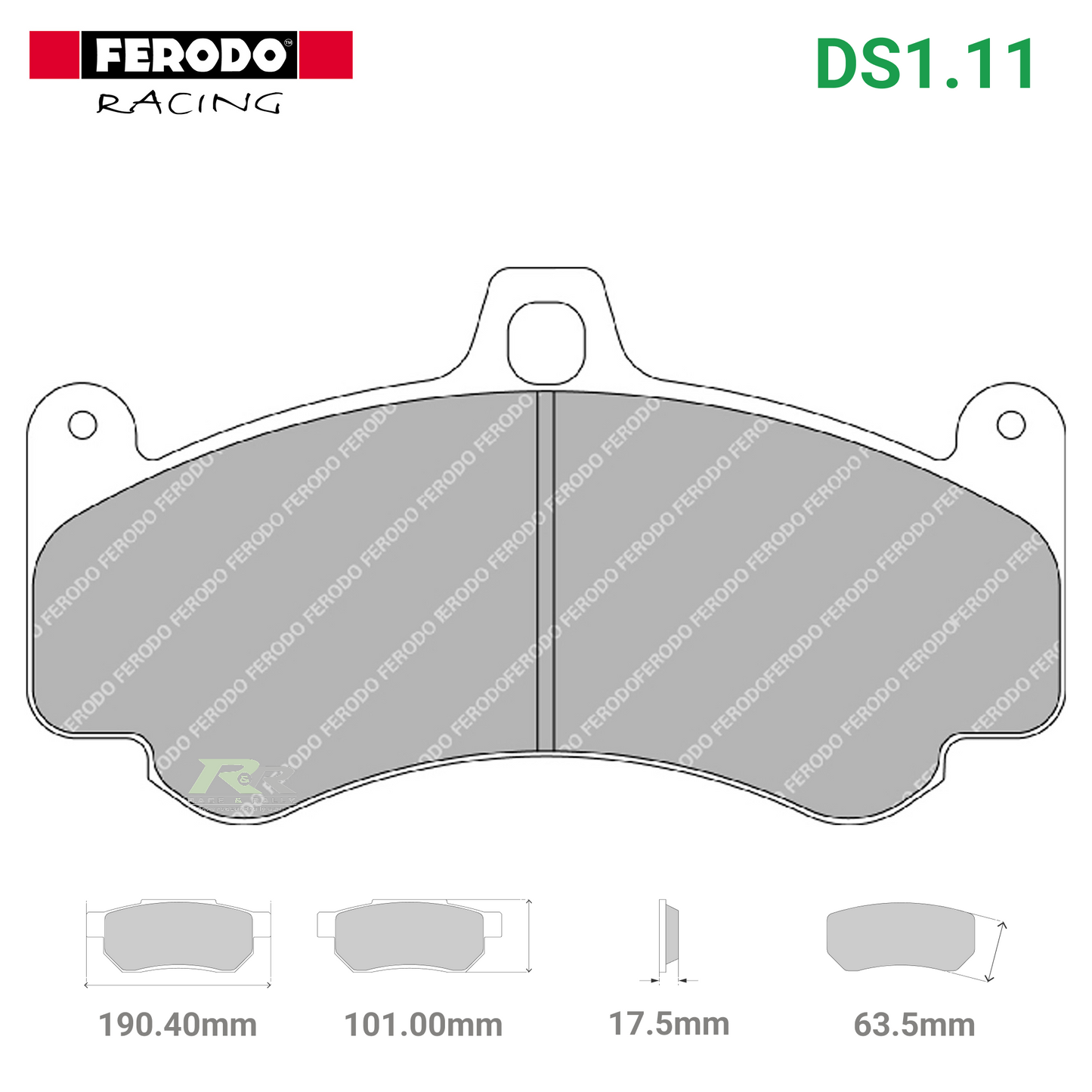 FRP3075W - (W/WB) DS1.11 Brake Pads - Race and Rally