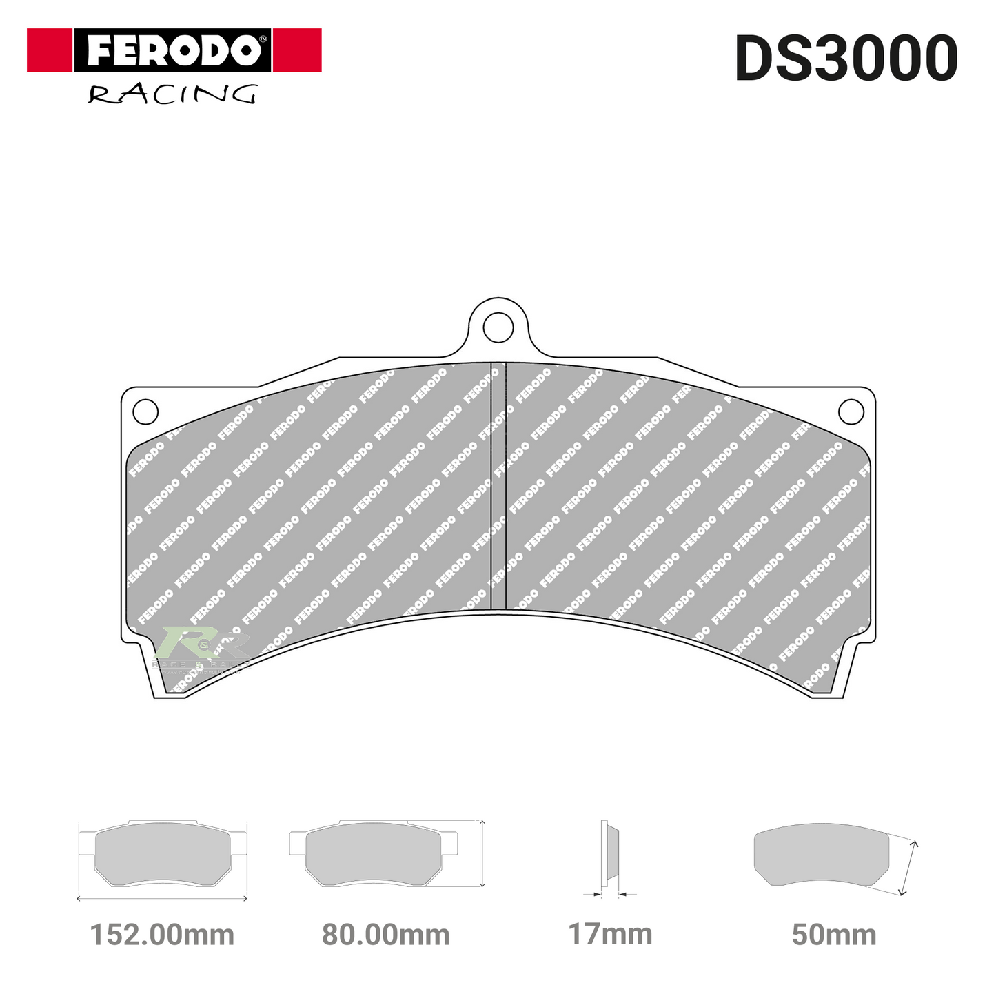 FRP3076R - (R) DS3000 Brake Pads - Race and Rally
