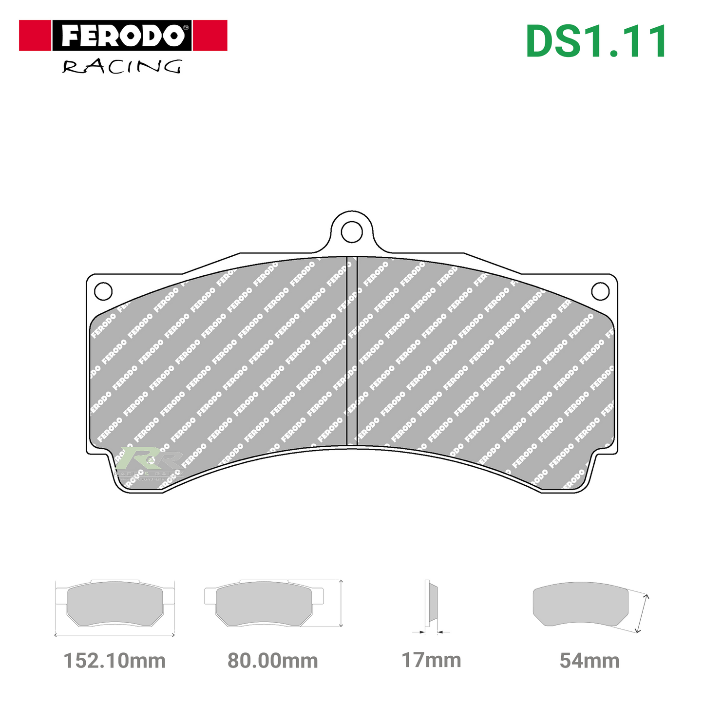 FRP3077W - (W/WB) DS1.11 Brake Pads - Race and Rally