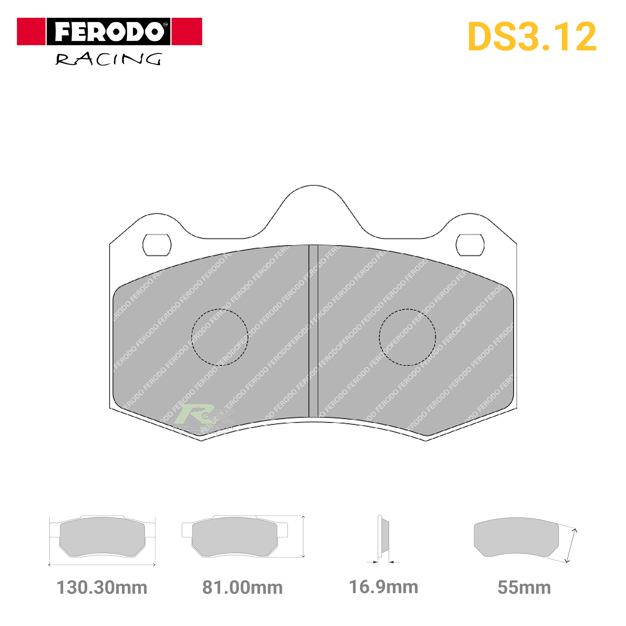 FRP3083G - (G/GB) DS3.12 Brake Pads - Race and Rally