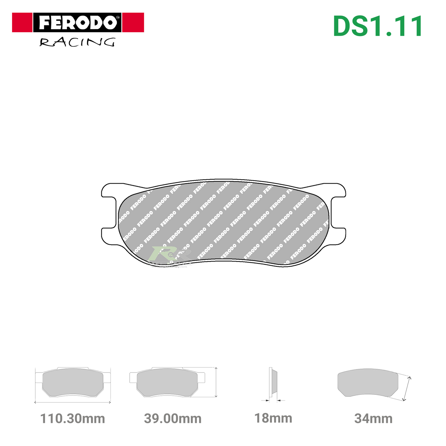 FRP3092W - (W) DS1.11 Brake Pads - Race and Rally