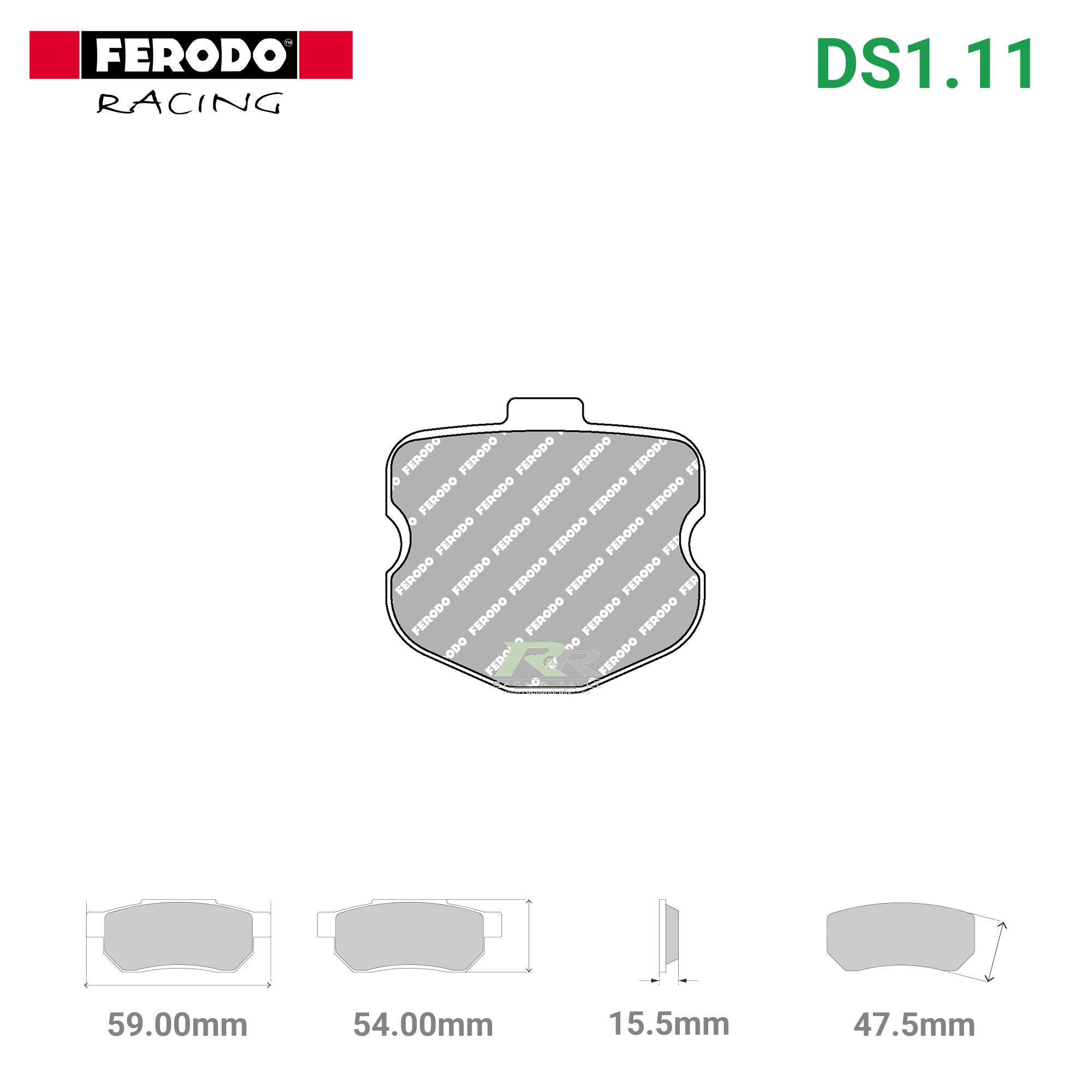 FRP3094W - (W/WB) DS1.11 Brake Pads - Race and Rally