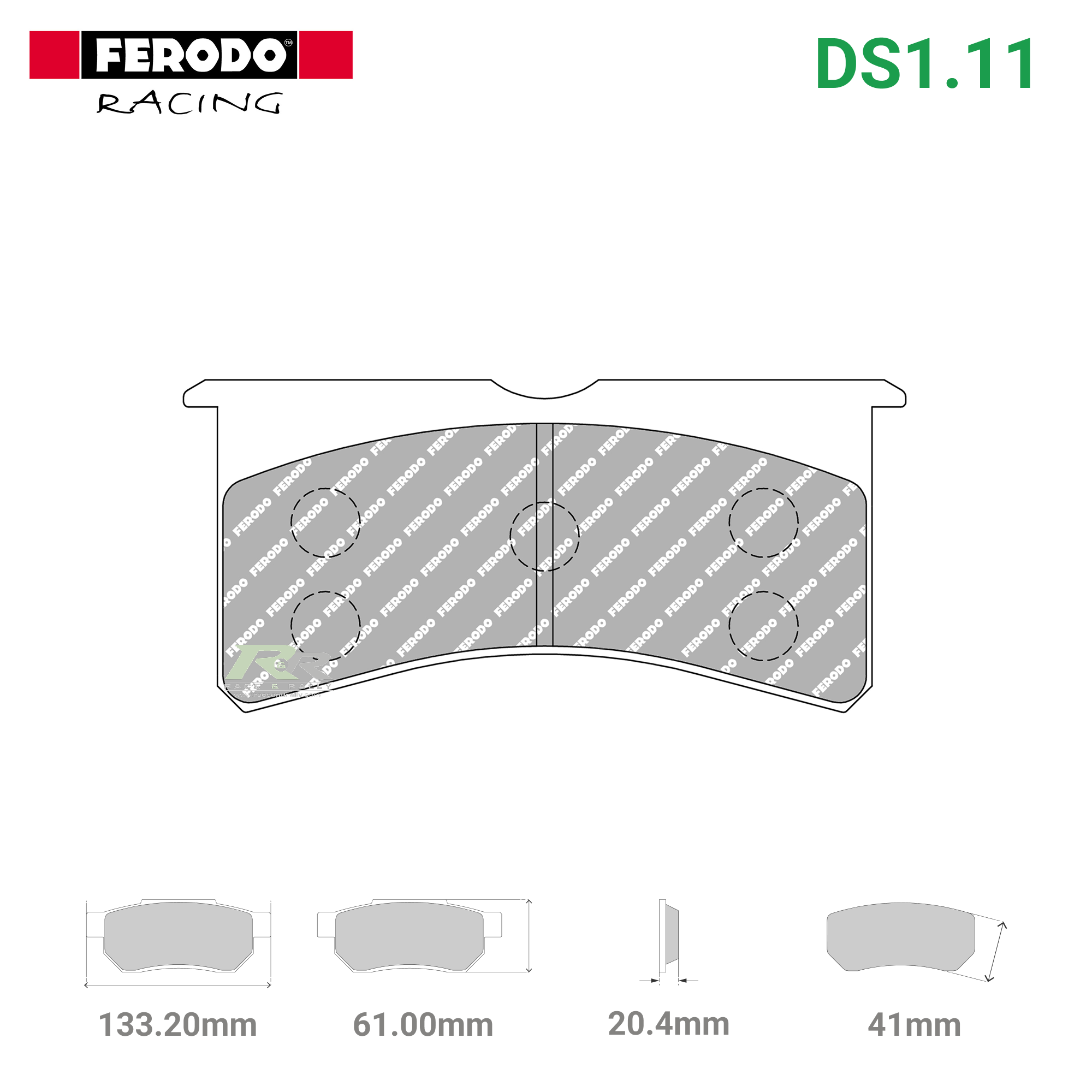 FRP3097W - (W/WB) DS1.11 Brake Pads - Race and Rally