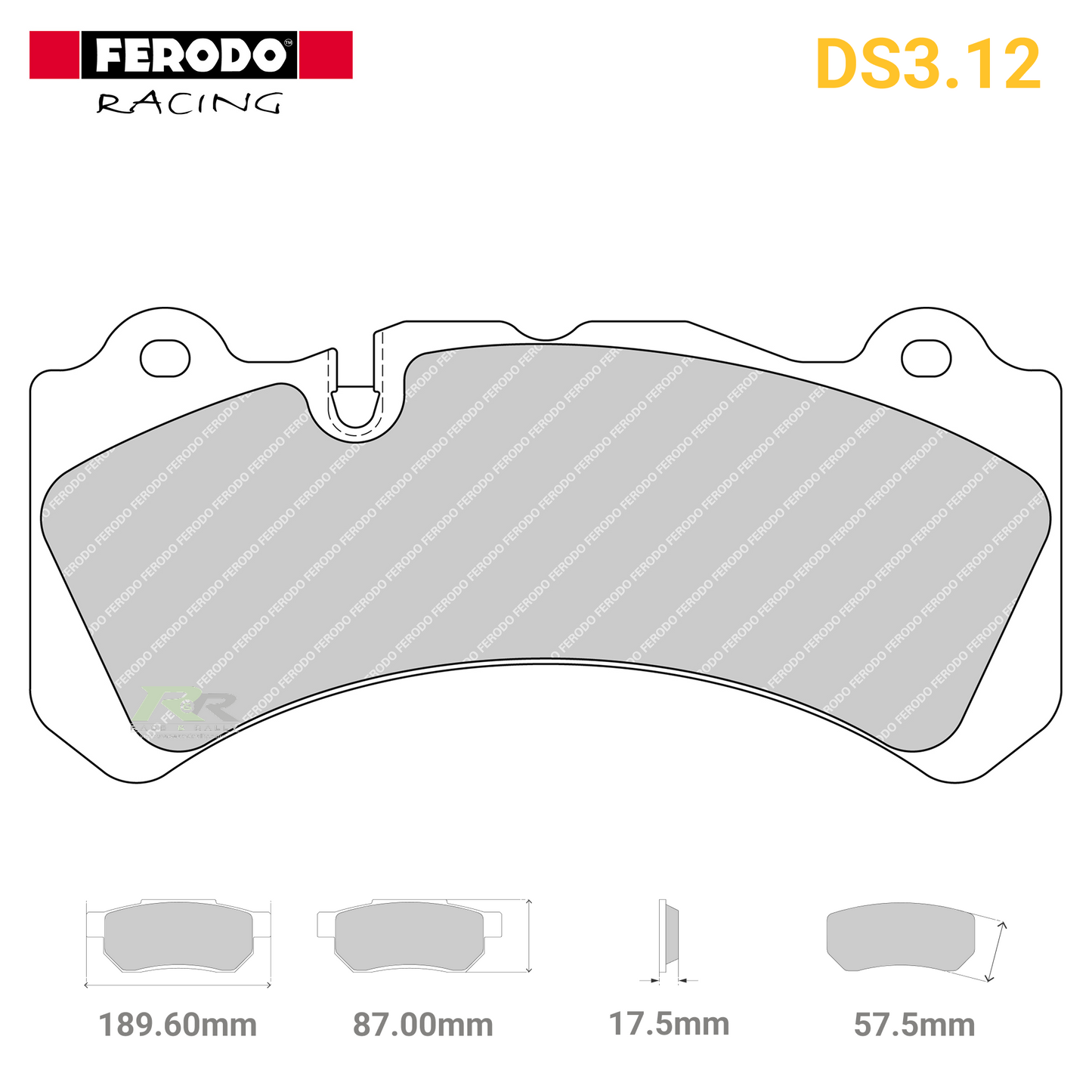 FRP3098G - (G) DS3.12 Brake Pads - Race and Rally