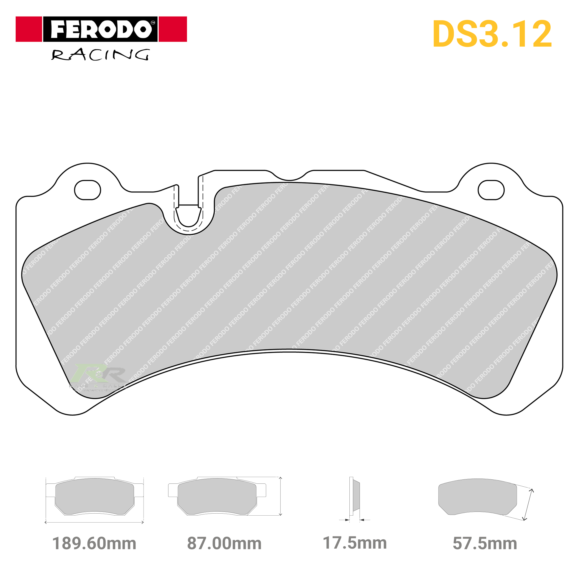 FRP3098G - (G) DS3.12 Brake Pads - Race and Rally
