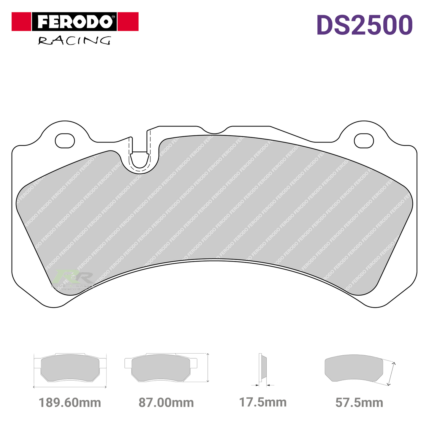 FRP3098H - (H) DS2500 Brake Pads - Race and Rally