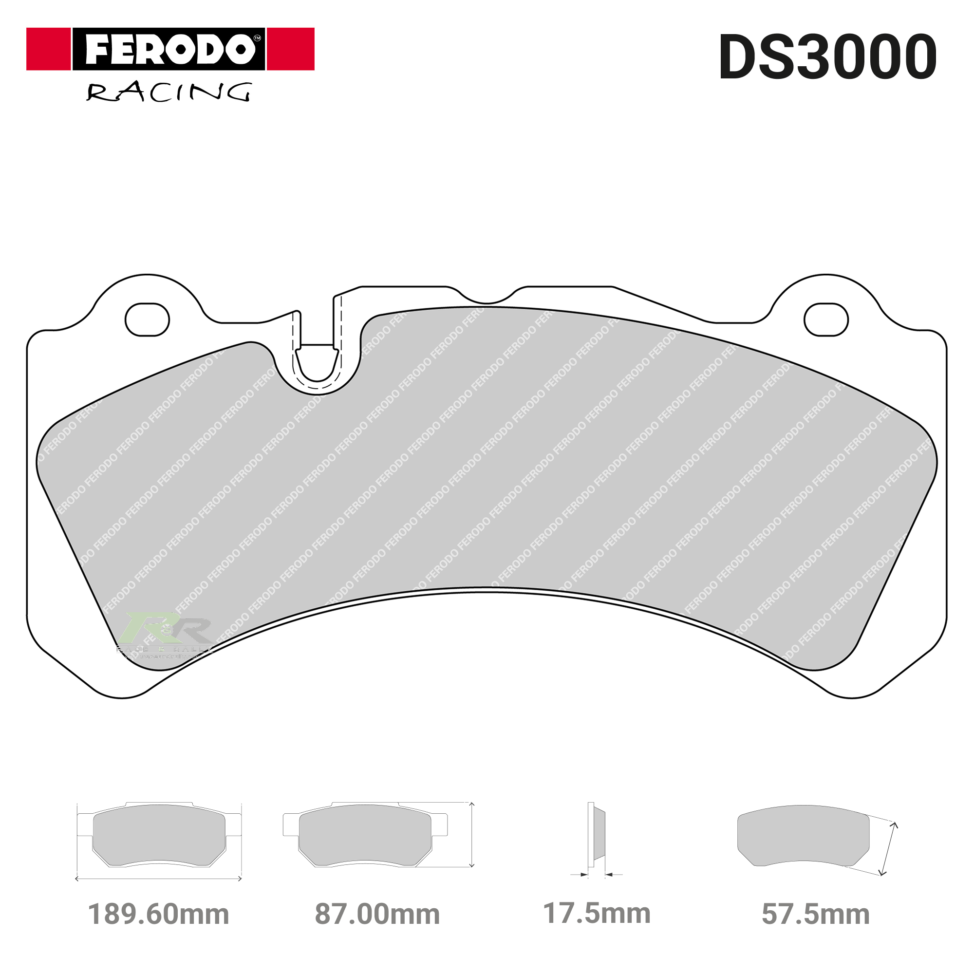 FRP3098R - (R) DS3000 Brake Pads - Race and Rally