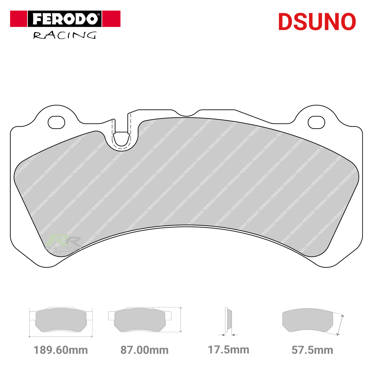 FRP3098Z - (Z/ZB) Dsuno Brake Pads - Race and Rally