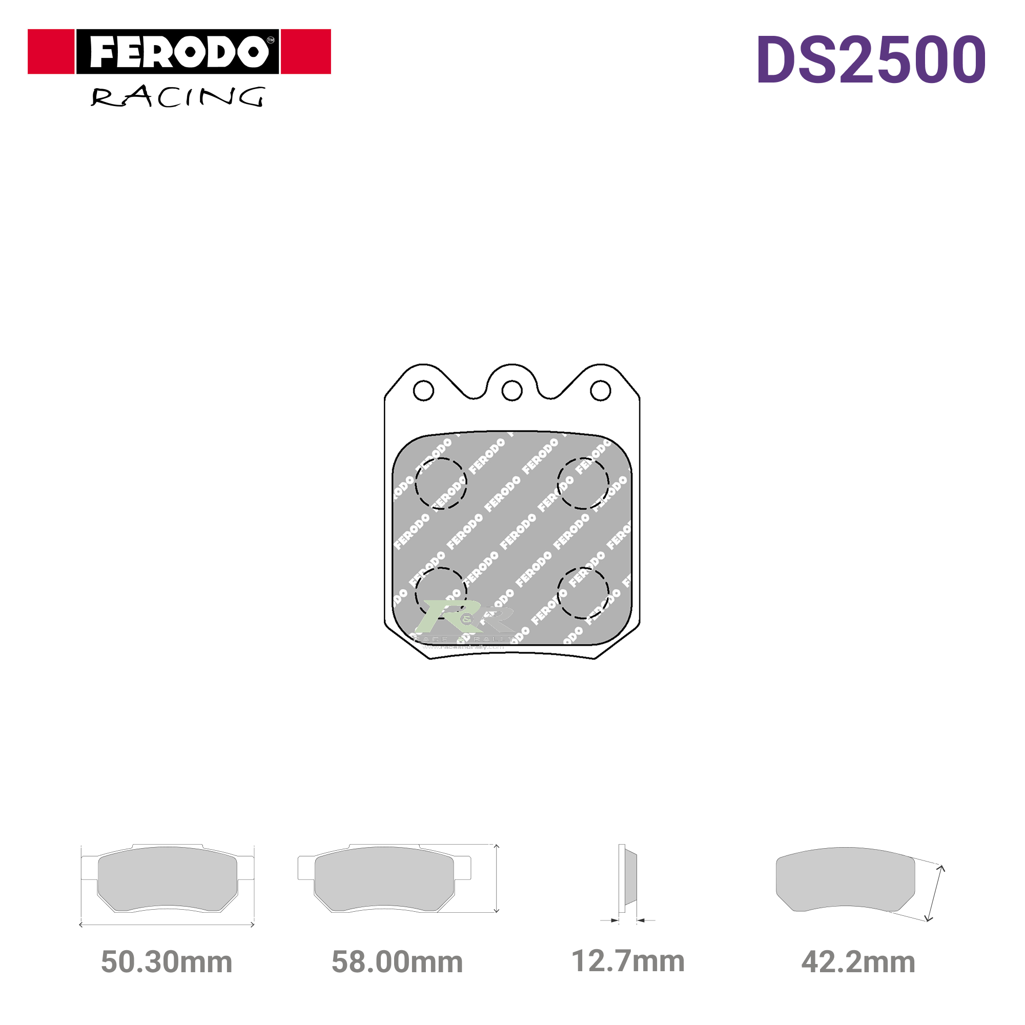FRP3104H - (H) DS2500 Brake Pads - Race and Rally