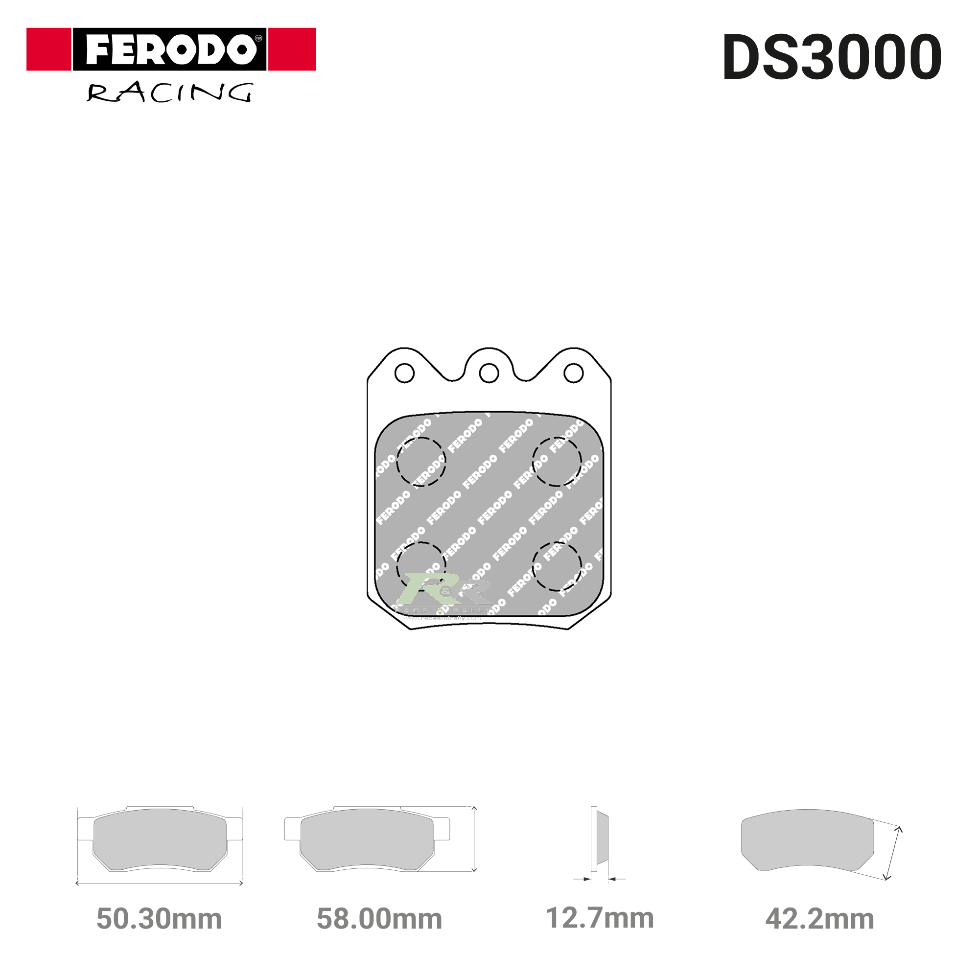 FRP3104R - (R) DS3000 Brake Pads - Race and Rally