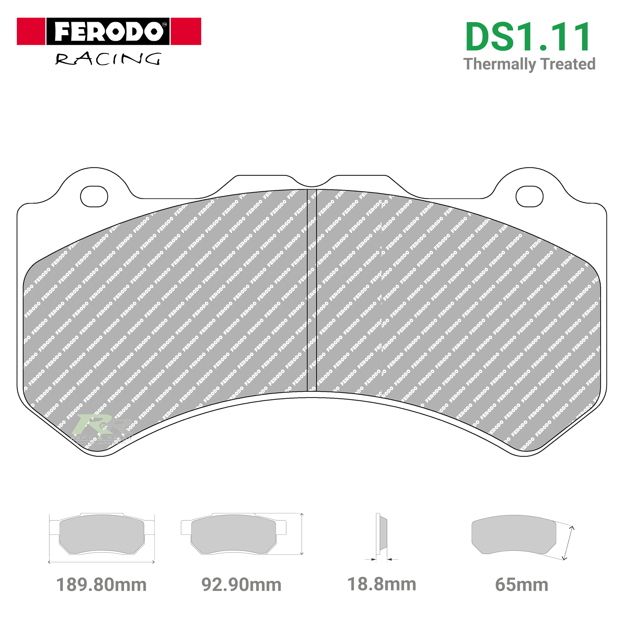 FRP3106WB - (W/WB) DS1.11 Brake Pads - Race and Rally