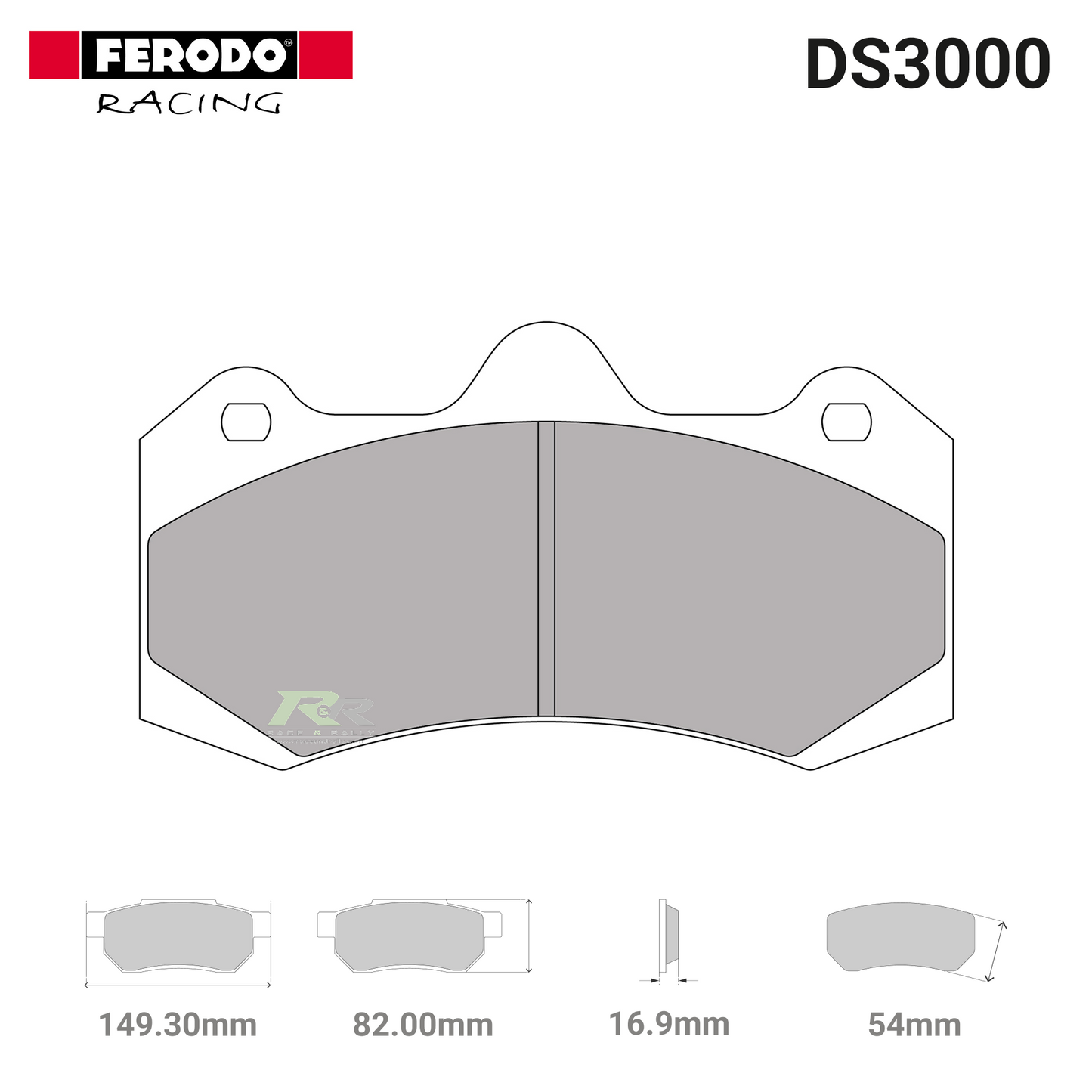 FRP3114R - (R) DS3000 Brake Pads - Race and Rally