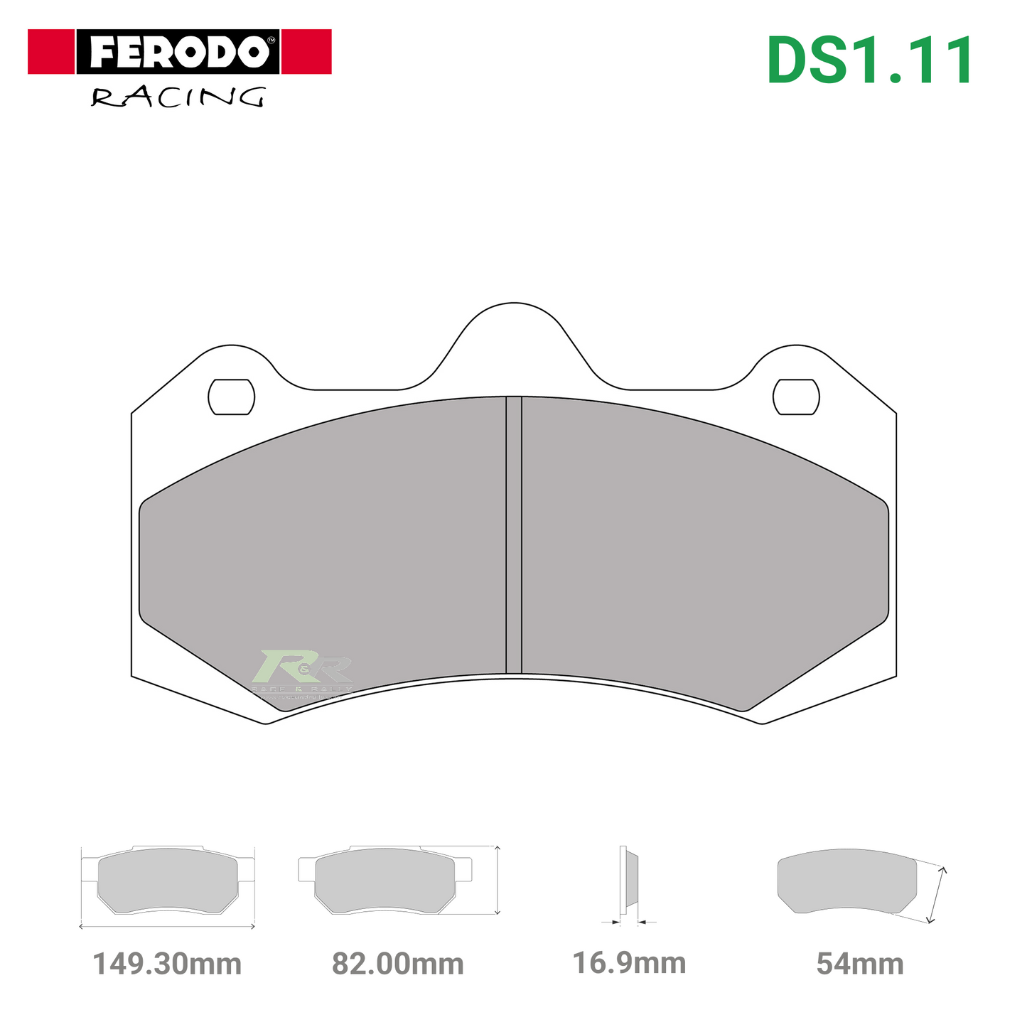 FRP3114W - (W) DS1.11 Brake Pads - Race and Rally