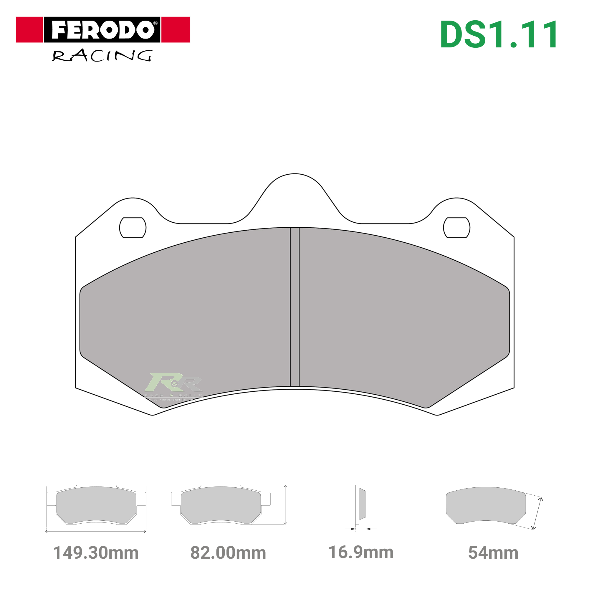 FRP3114W - (W) DS1.11 Brake Pads - Race and Rally