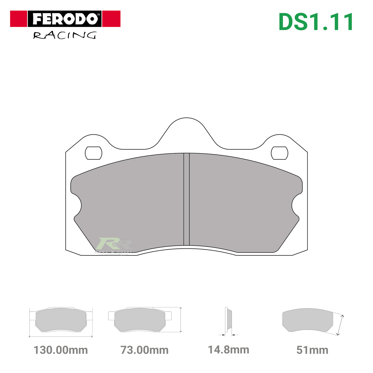 FRP3115W - (W/WB) DS1.11 Brake Pads - Race and Rally