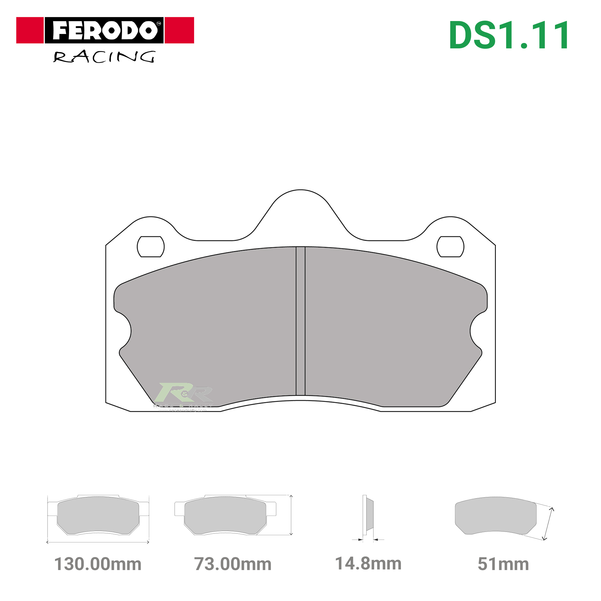 FRP3115W - (W/WB) DS1.11 Brake Pads - Race and Rally